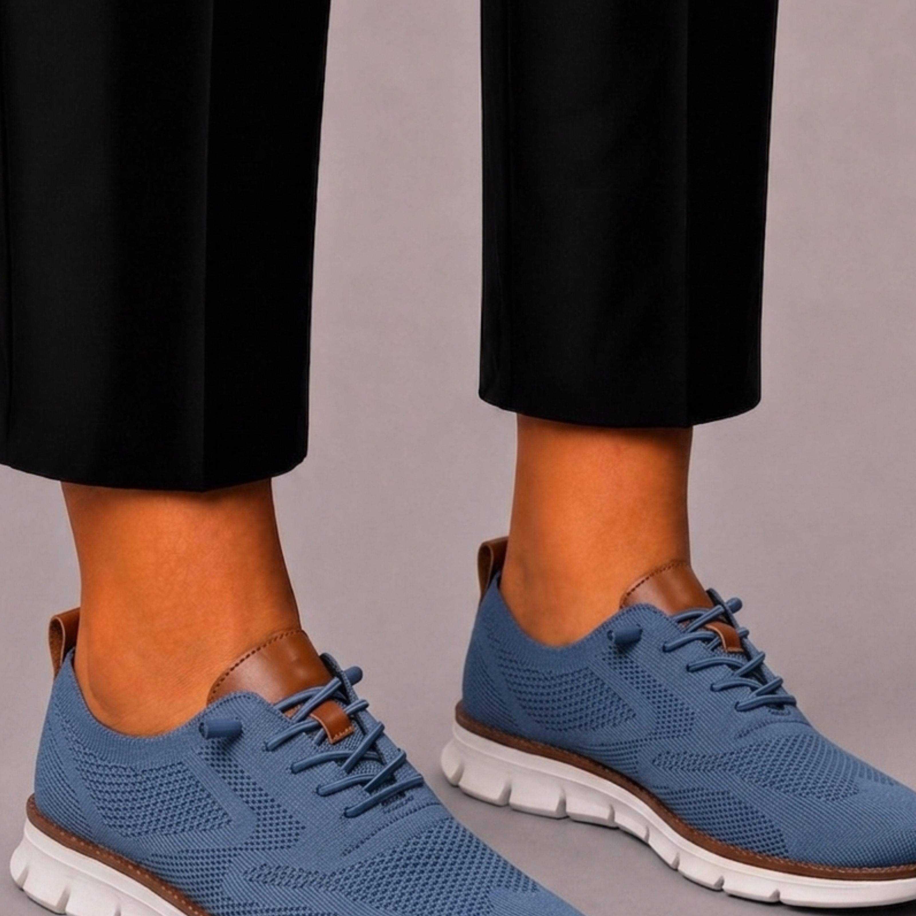 Lunelle | Heren Sneakers van Gebreid Mesh met Contrasterende Afwerking