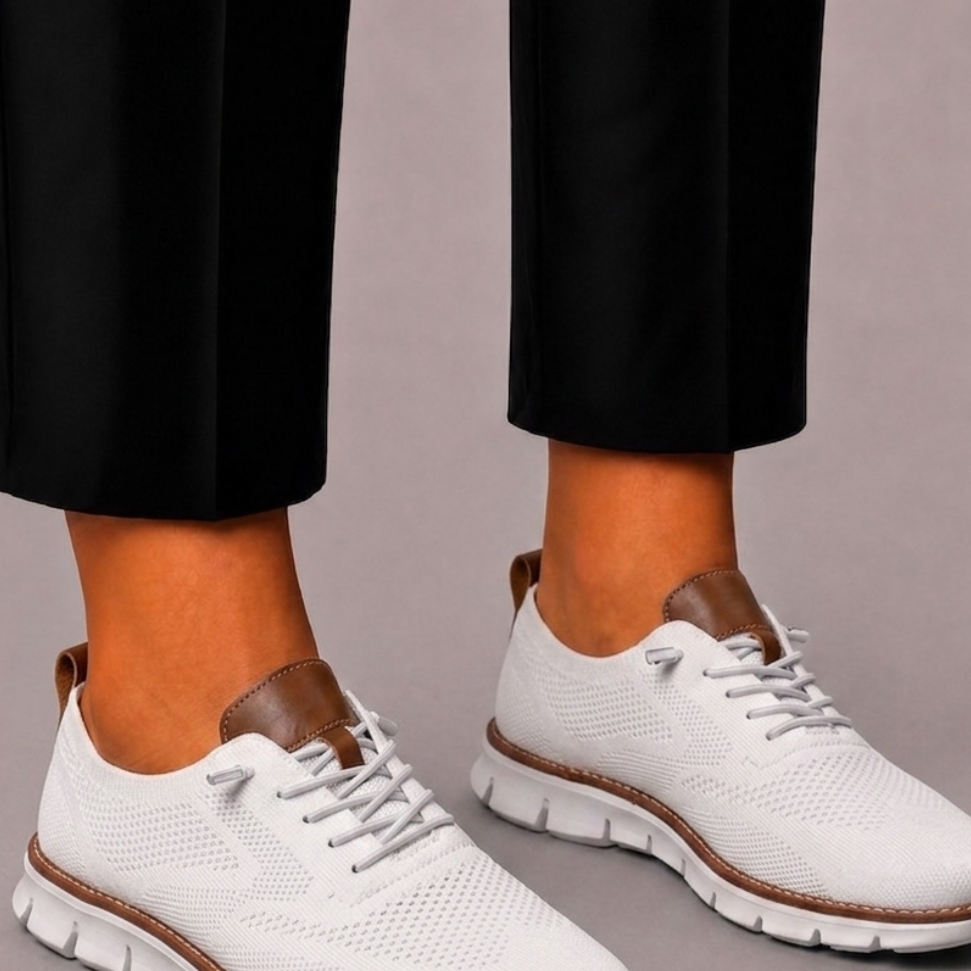 Lunelle | Heren Sneakers van Gebreid Mesh met Contrasterende Afwerking