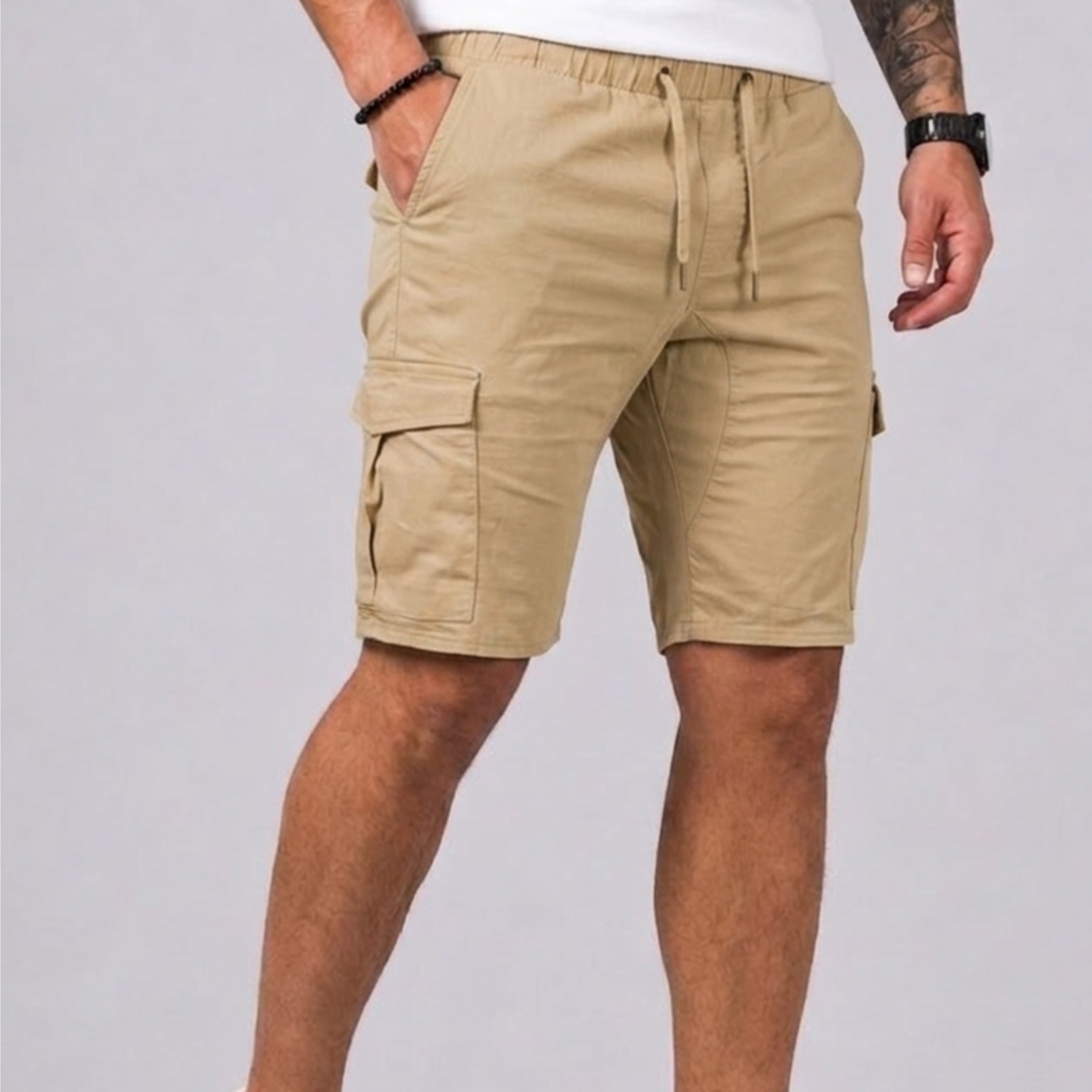 Lunelle | Heren Cargo Short met Straight Pasvorm en Trekkoord