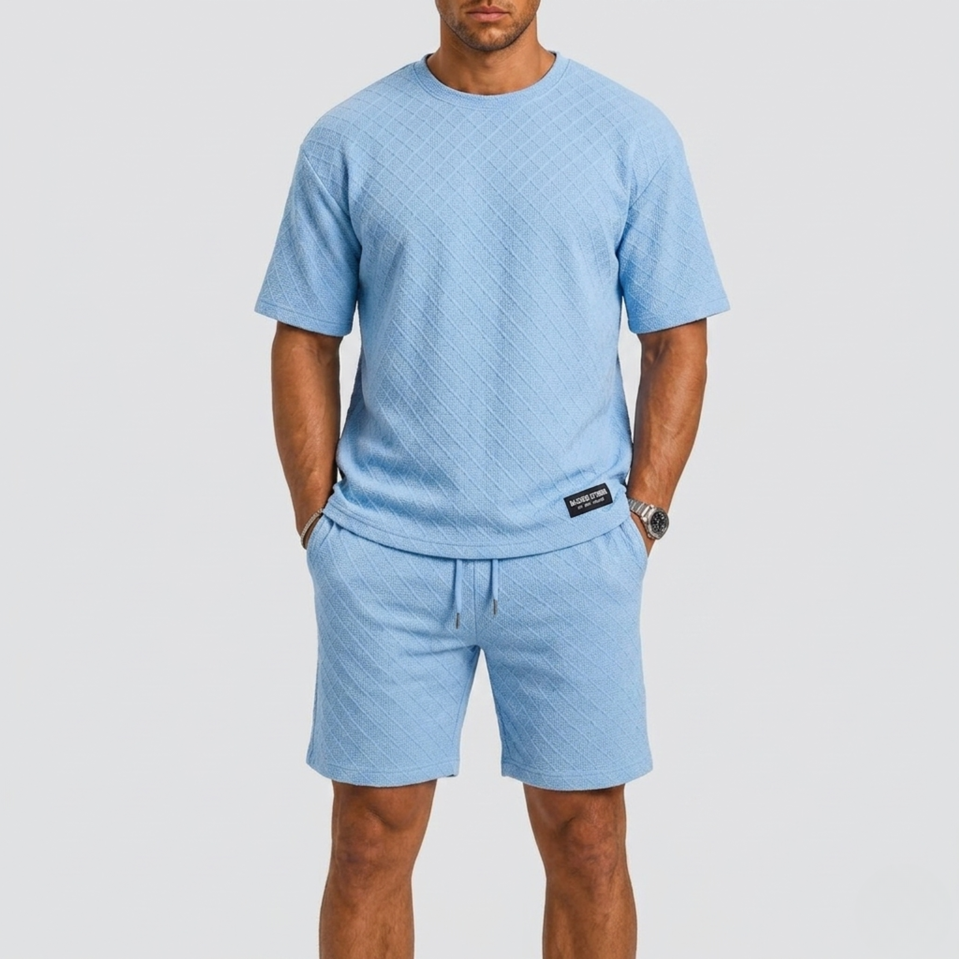 Lunelle | Heren Sportieve Zomerset met Oversized T-shirt en Shorts