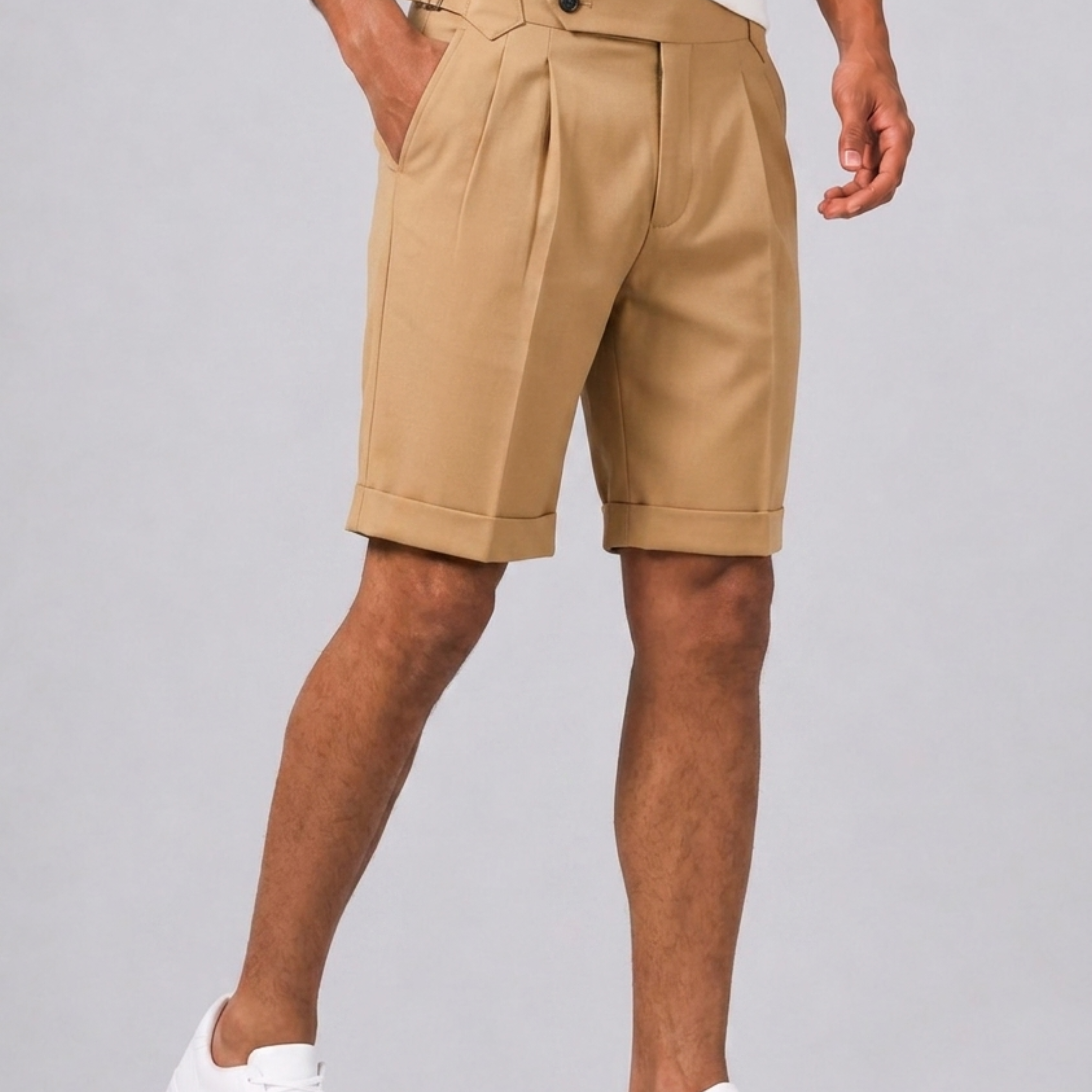 Lunelle | Heren Korte Pantalon met Omgeslagen Zoom