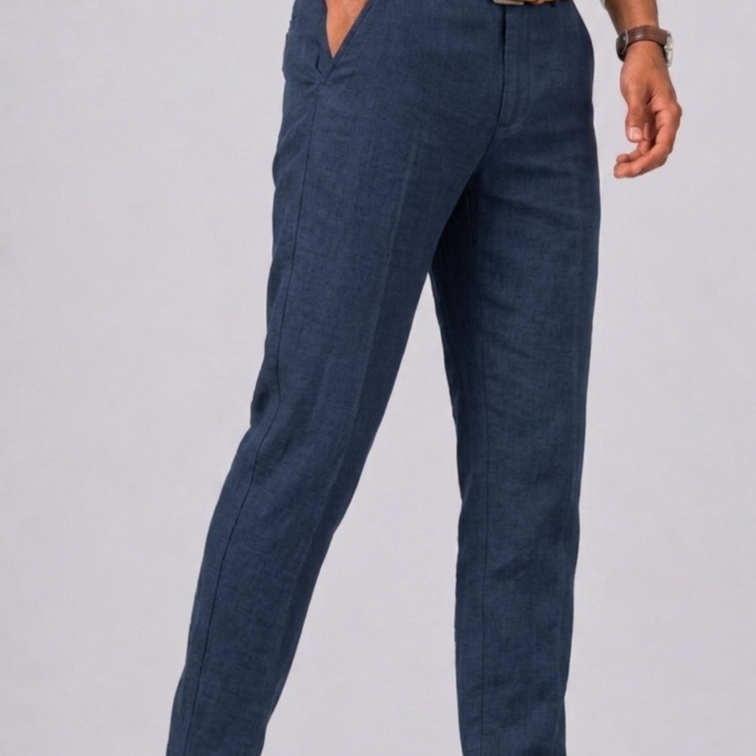 Lunelle | Heren Pantalon met Rechte Snit en Zijzakken