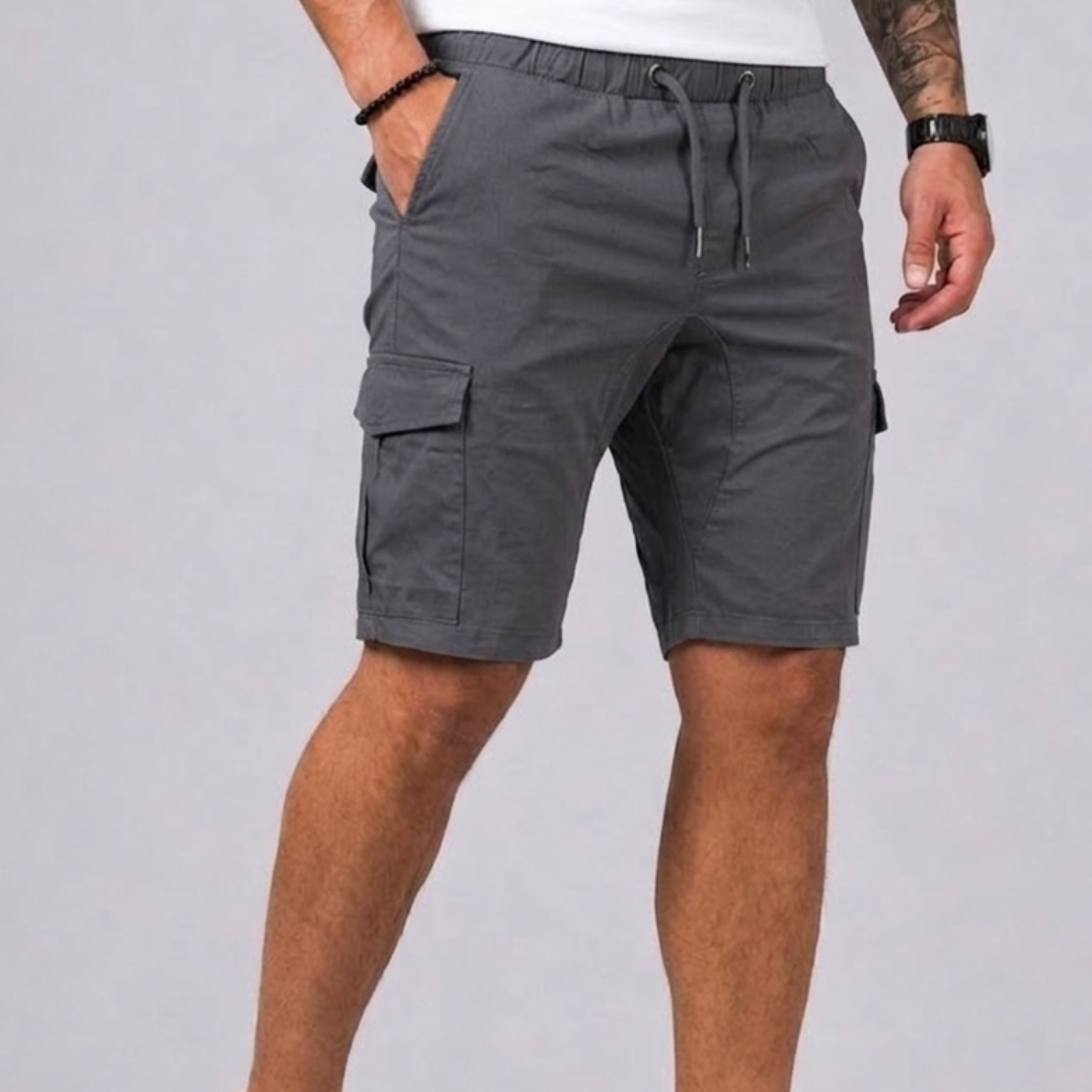 Lunelle | Heren Cargo Short met Straight Pasvorm en Trekkoord