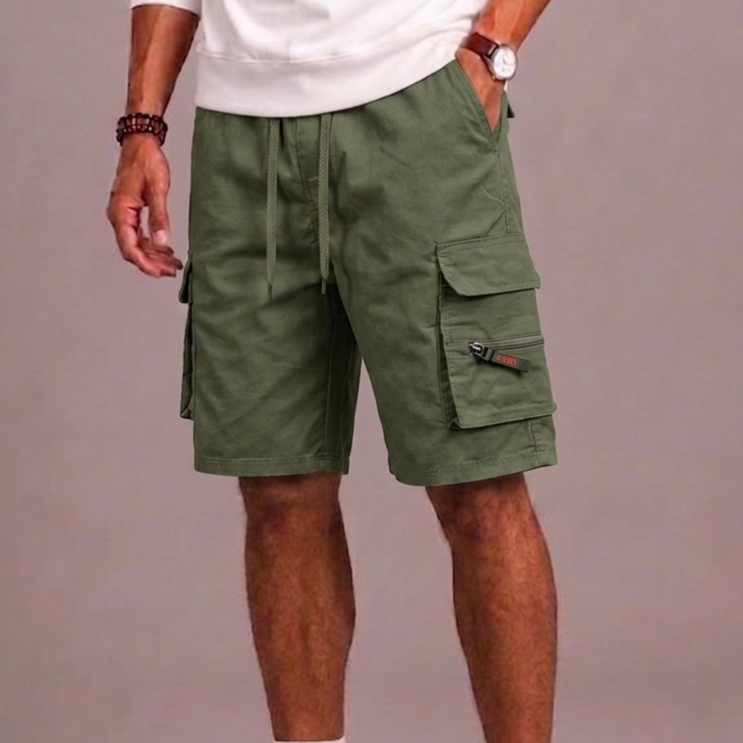 Lunelle | Heren Cargo Short met Trekkoord en Cargozakken