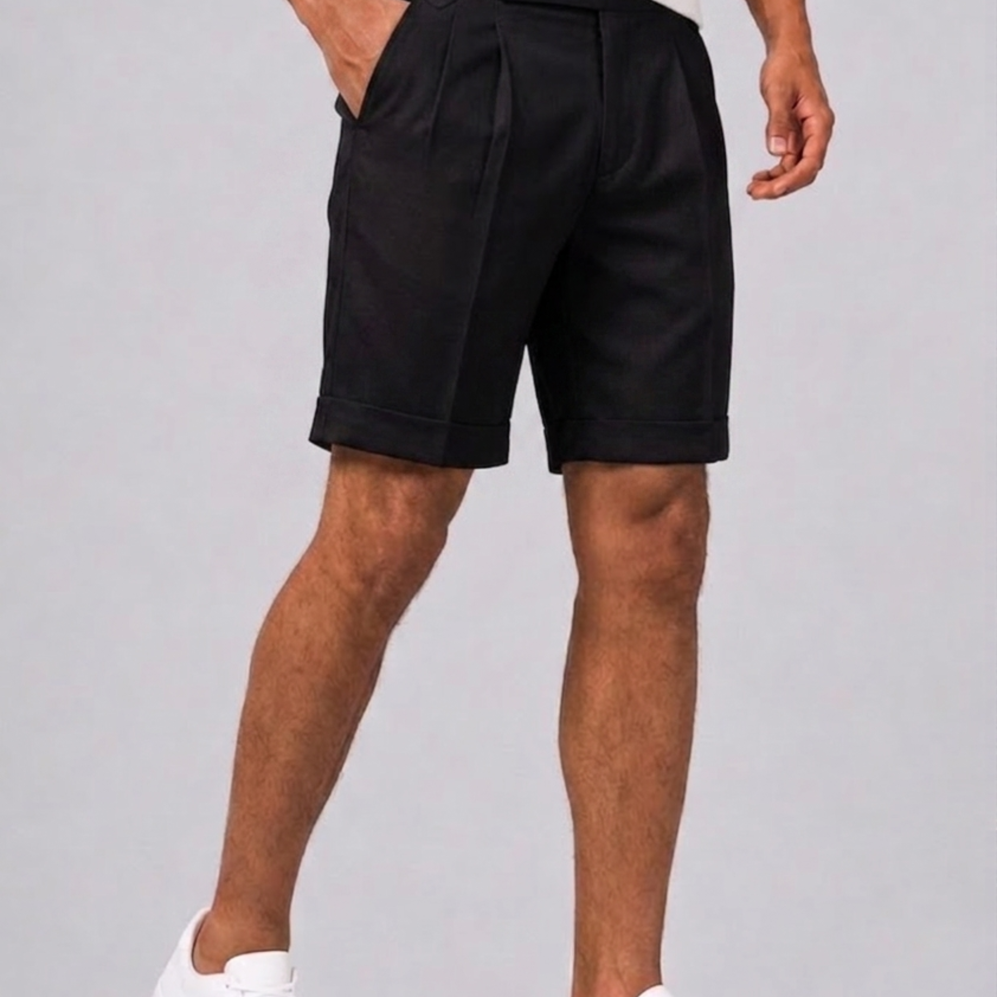 Lunelle | Heren Korte Pantalon met Omgeslagen Zoom