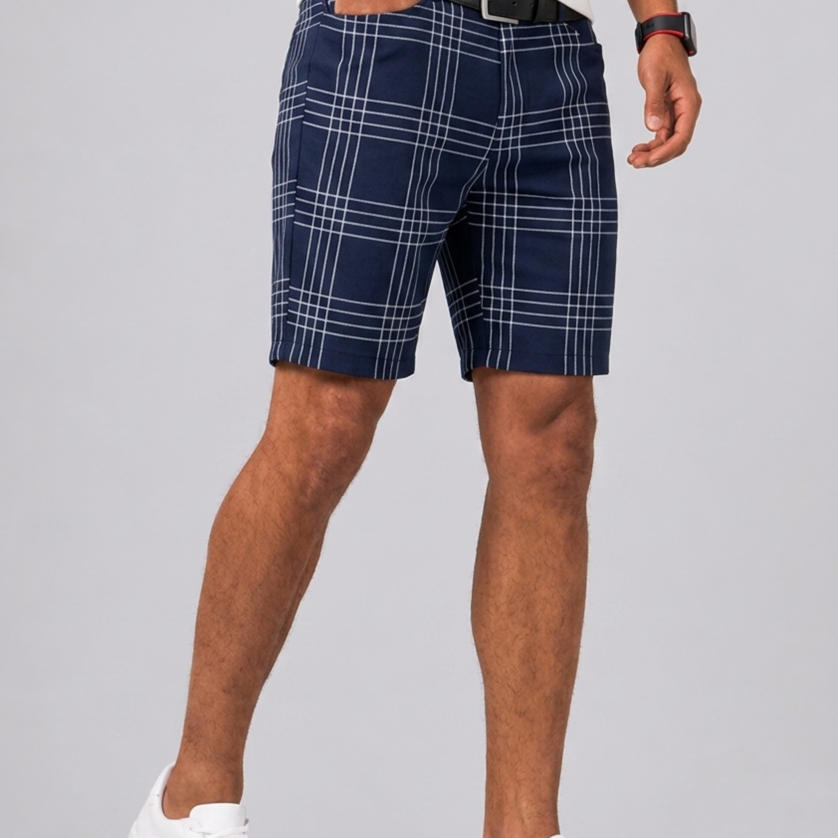 Lunelle | Heren Slimfit Short met Geruit Patroon