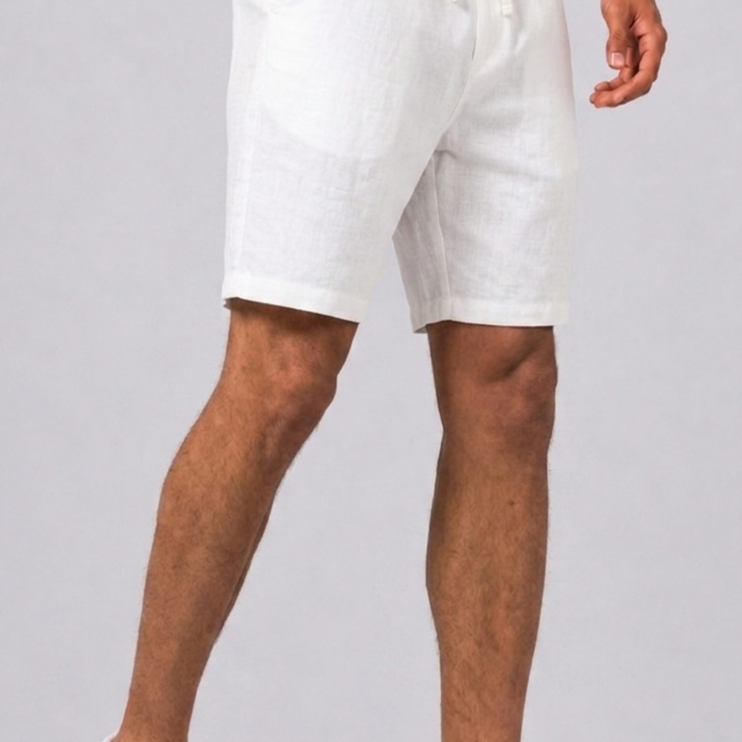Lunelle | Heren Linnen Korte Broek met Relaxed Fit en Trekkoord