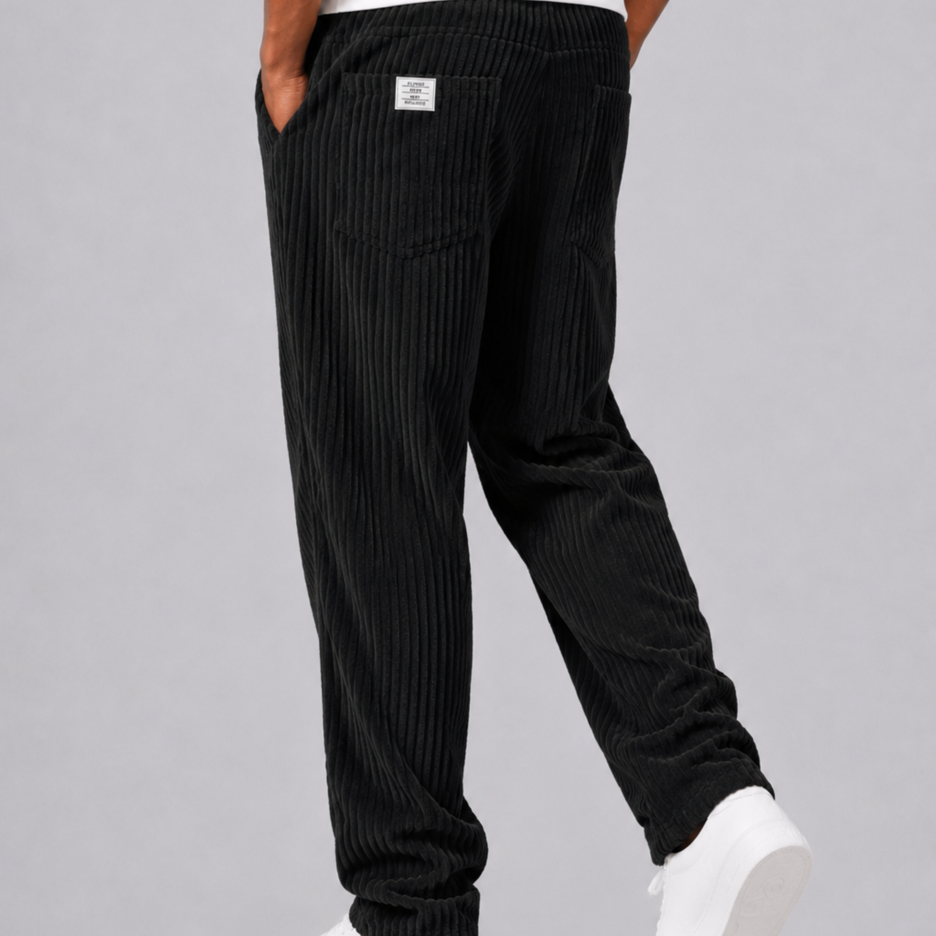 Lunelle | Heren Cord Broek met Elastische Taille en Trekkoord