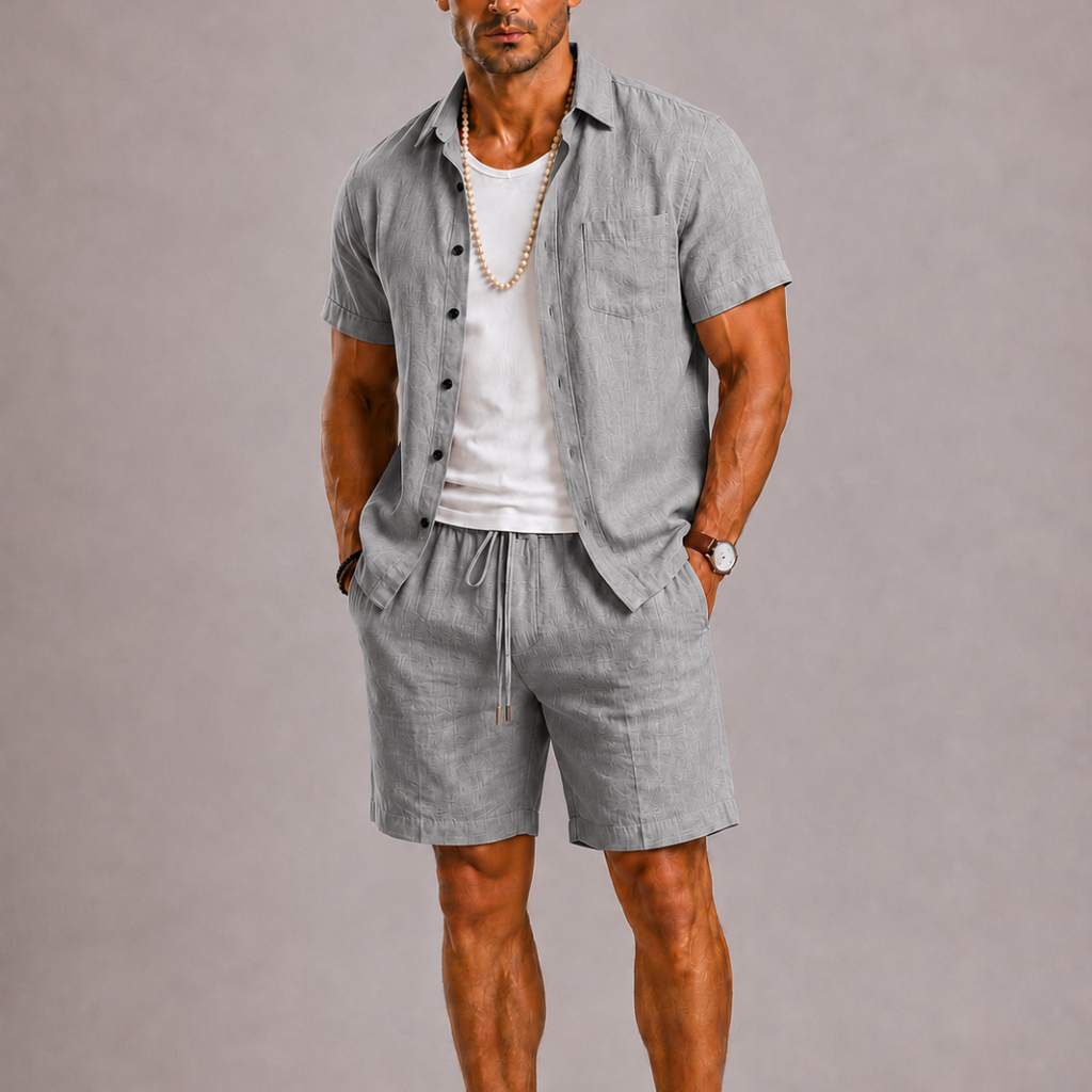 Lunelle | Heren Zomerset met Korte Mouwen en Trekkoord Short