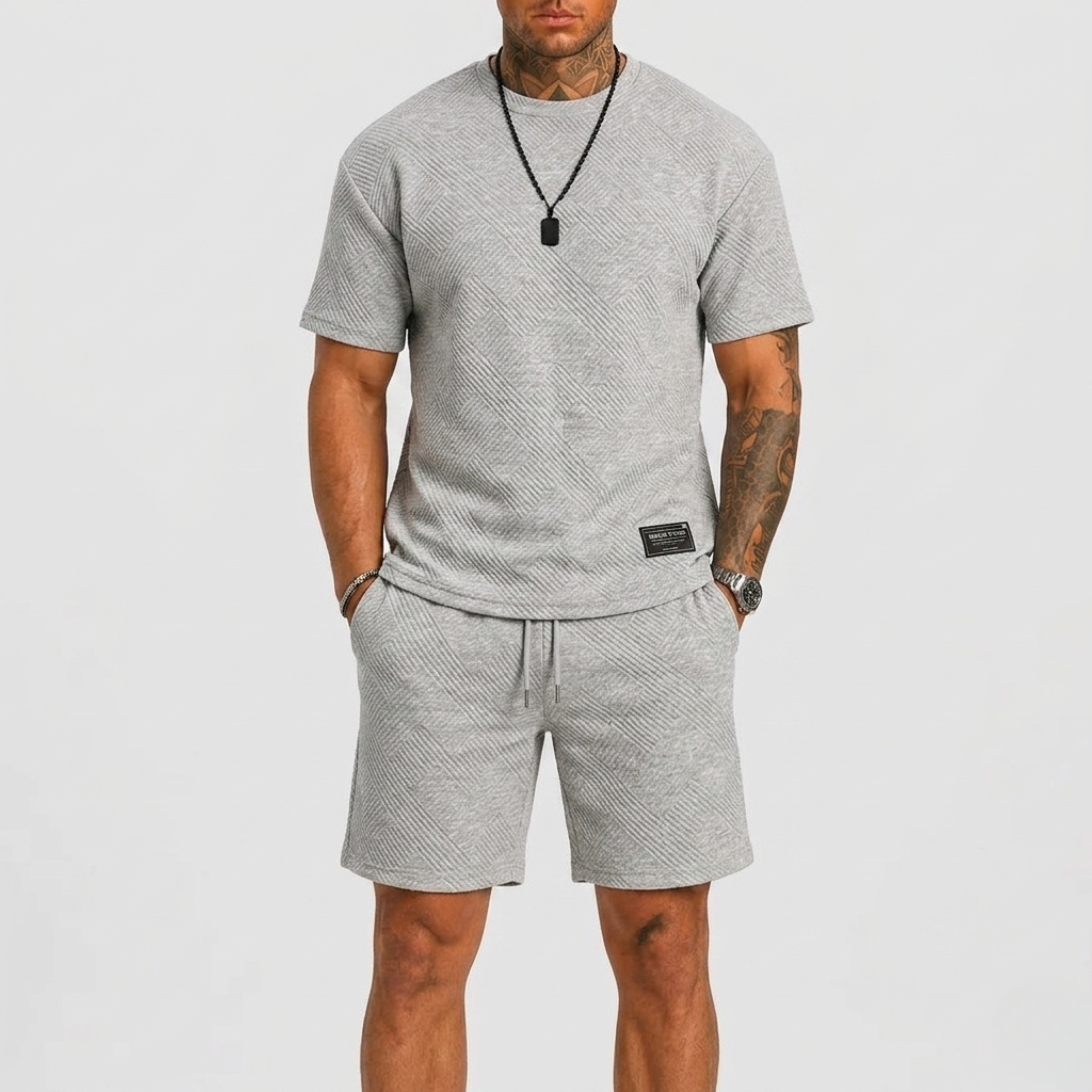 Lunelle | Heren Sportieve Zomerset met Oversized T-shirt en Shorts