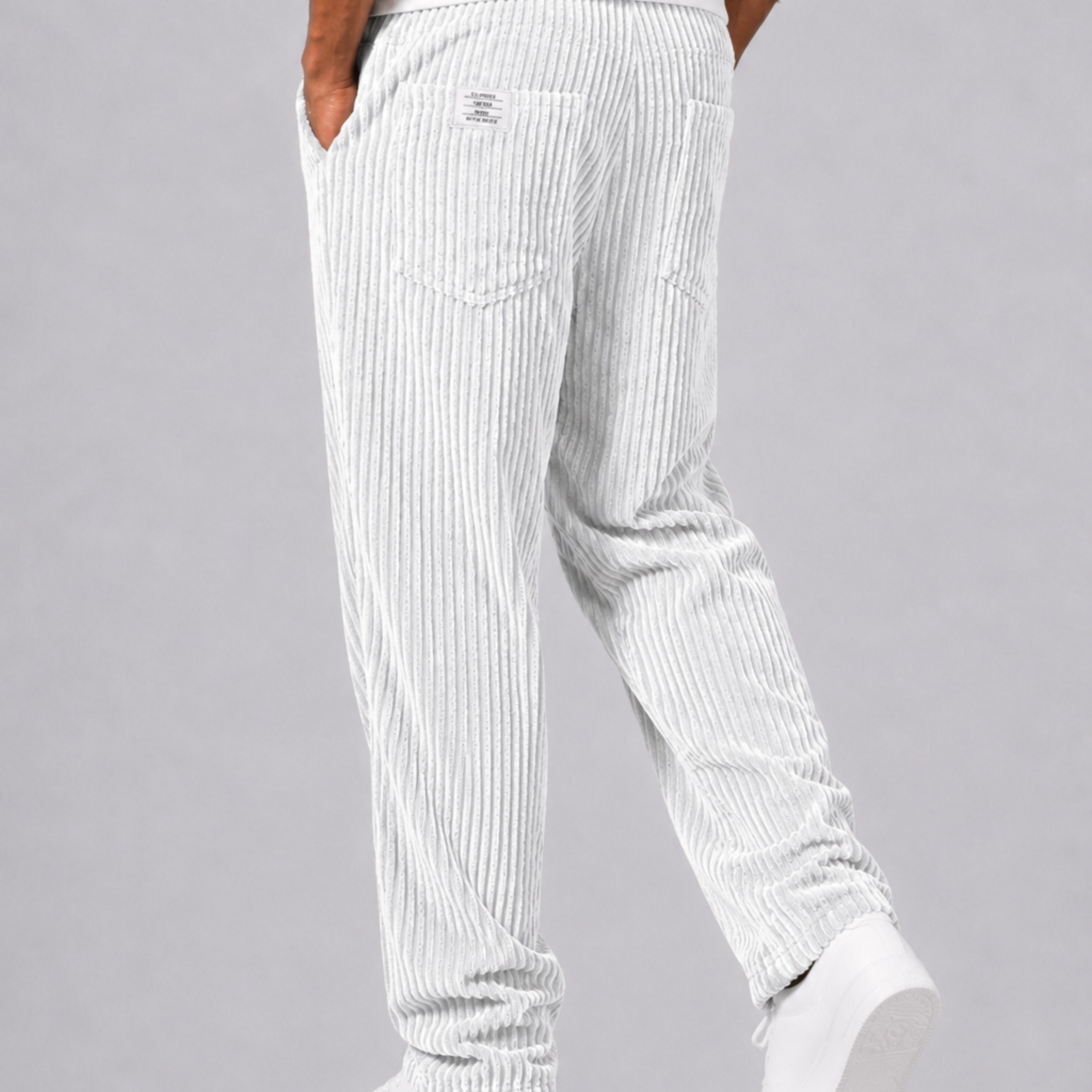 Lunelle | Heren Cord Broek met Elastische Taille en Trekkoord