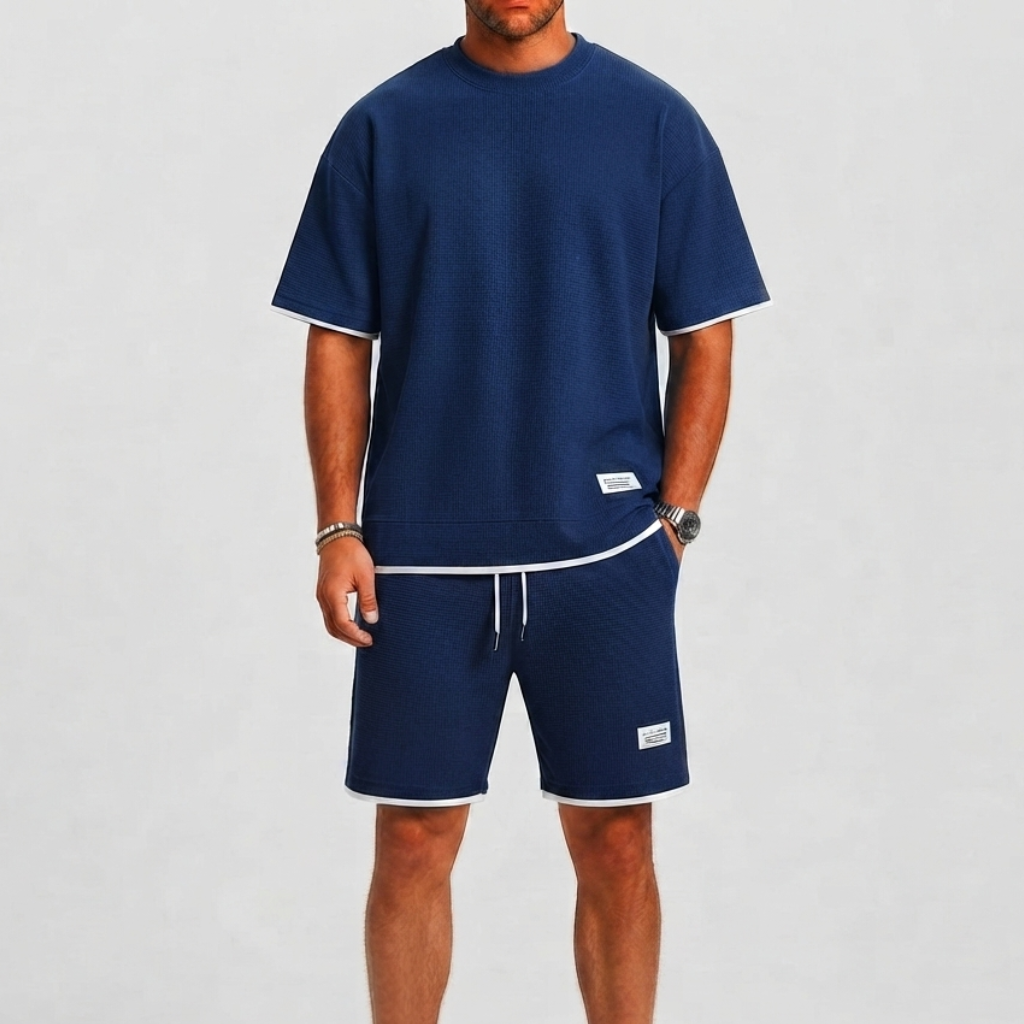 Lunelle | Heren Wafelset met T-Shirt en Short