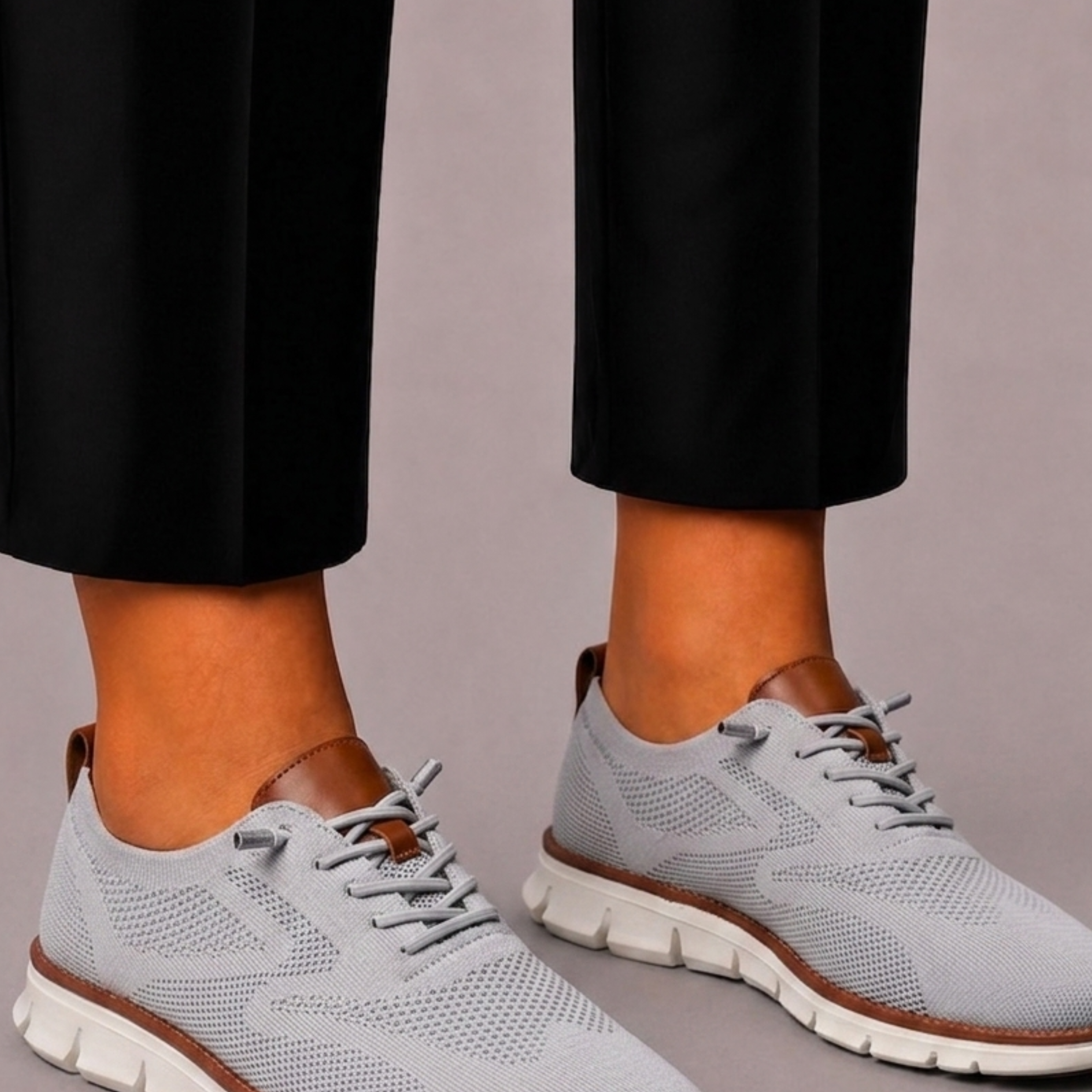 Lunelle | Heren Sneakers van Gebreid Mesh met Contrasterende Afwerking