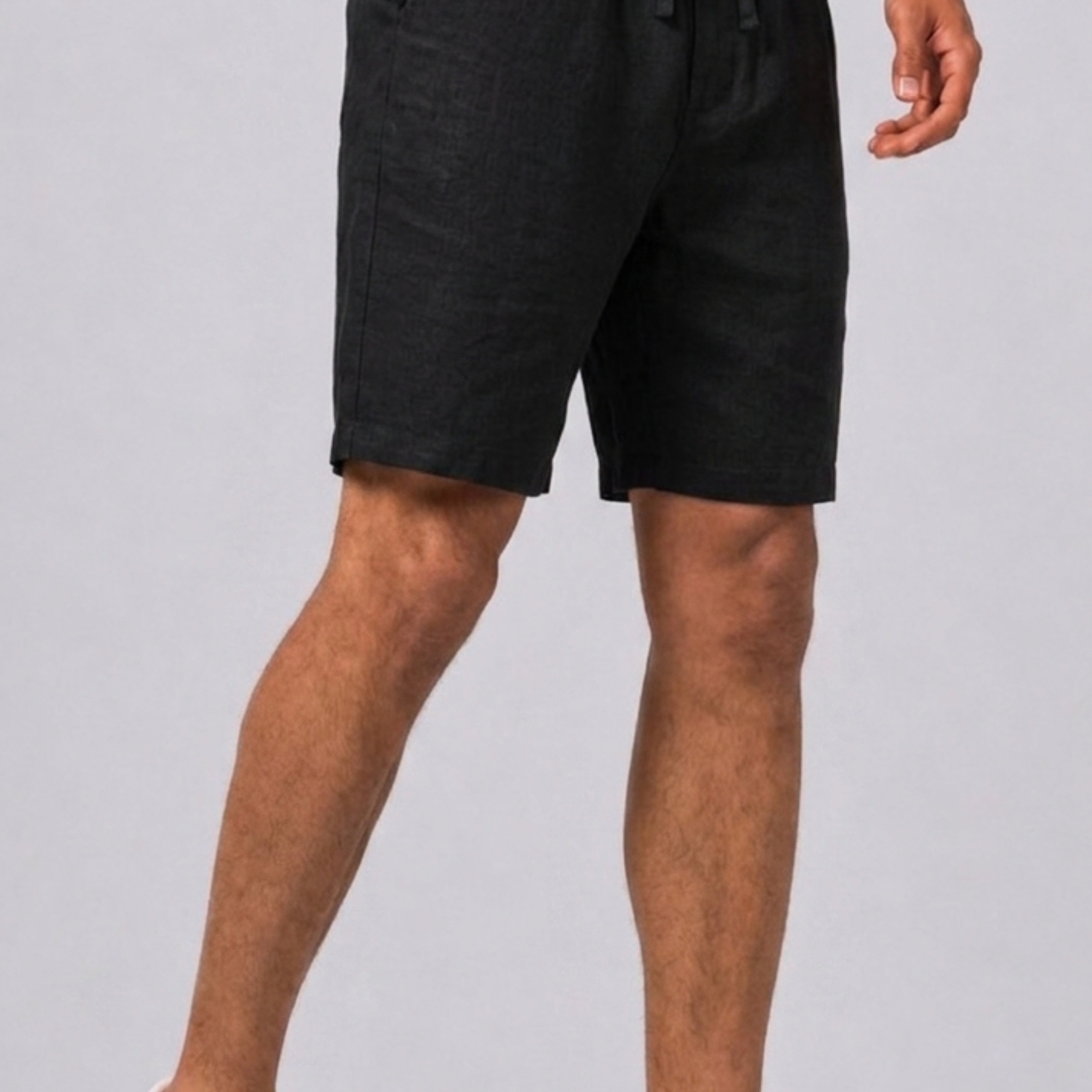 Lunelle | Heren Linnen Korte Broek met Relaxed Fit en Trekkoord