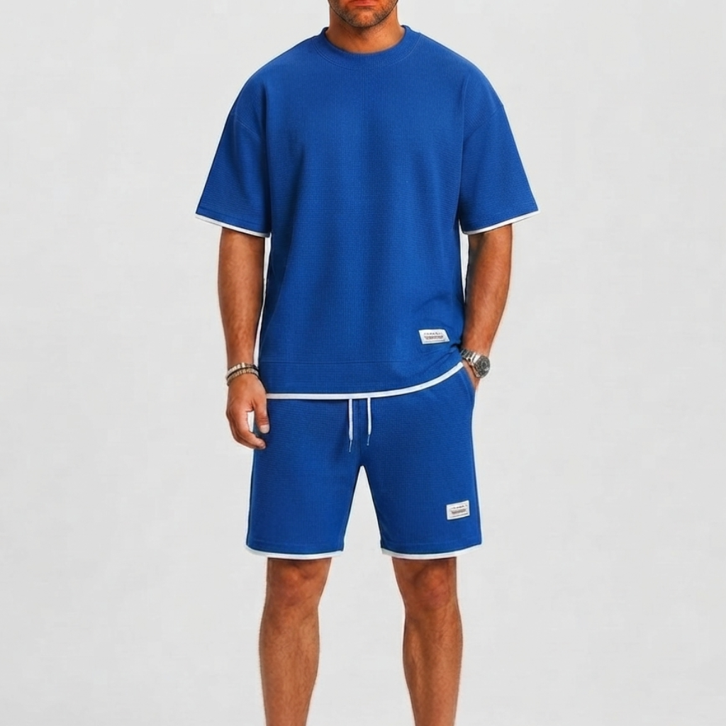 Lunelle | Heren Wafelset met T-Shirt en Short