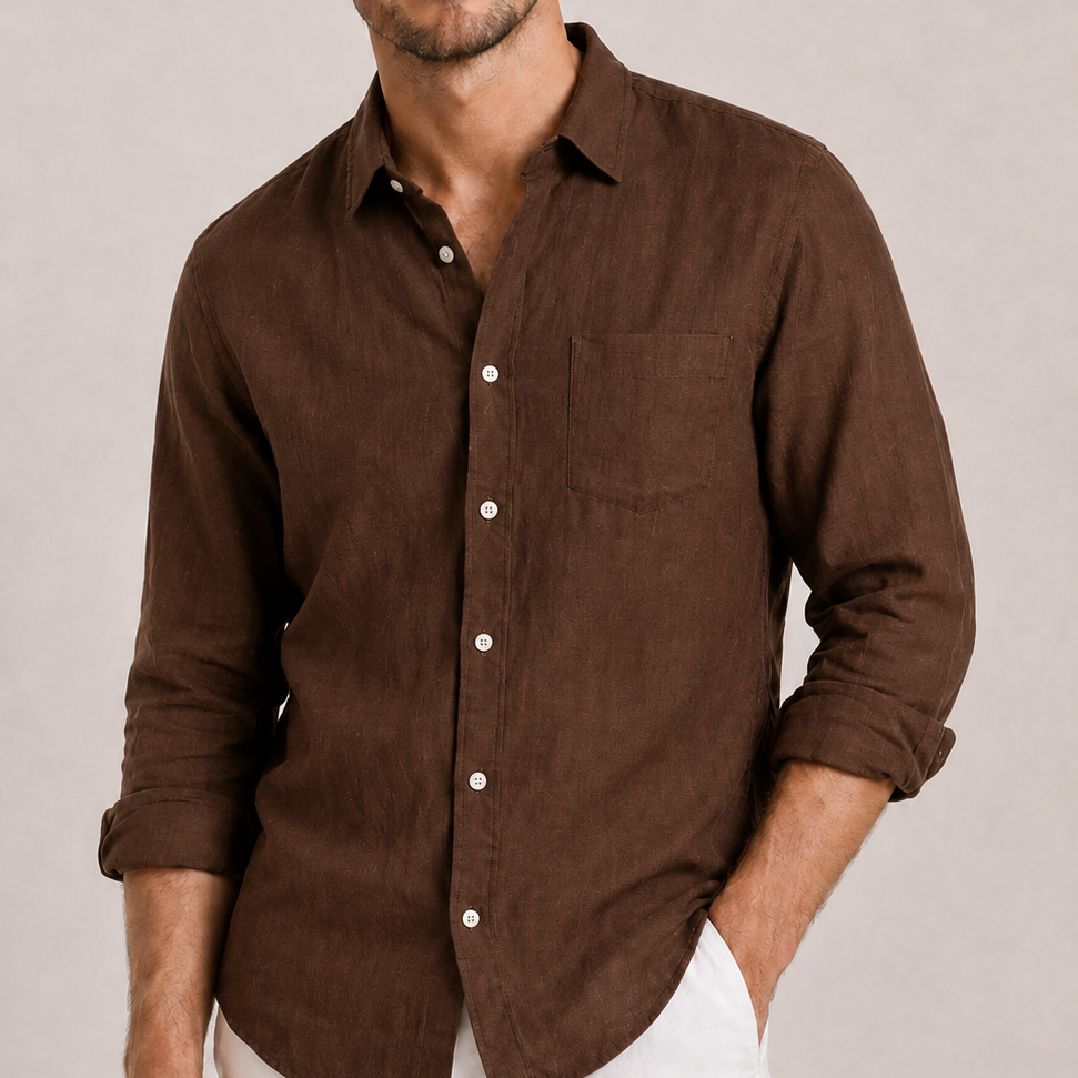 Lunelle | Heren Linnen Overhemd Relaxed Casual Elegantie