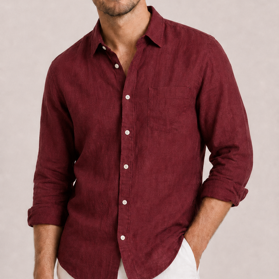 Lunelle | Heren Linnen Overhemd Relaxed Casual Elegantie