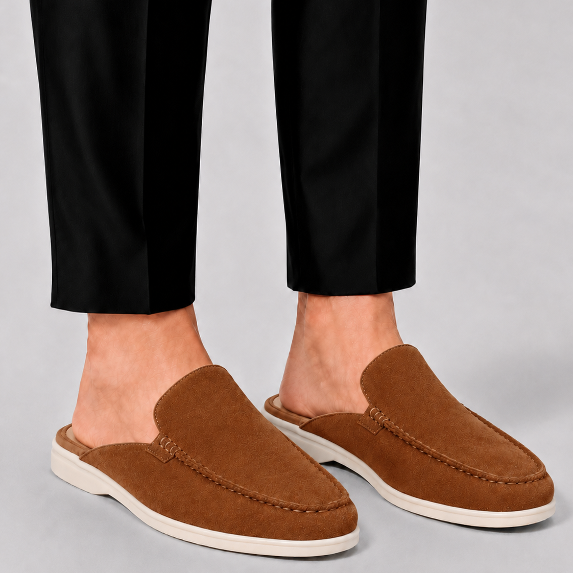 Lunelle | Heren Loafer Mule Open Hiel Moderne Elegantie
