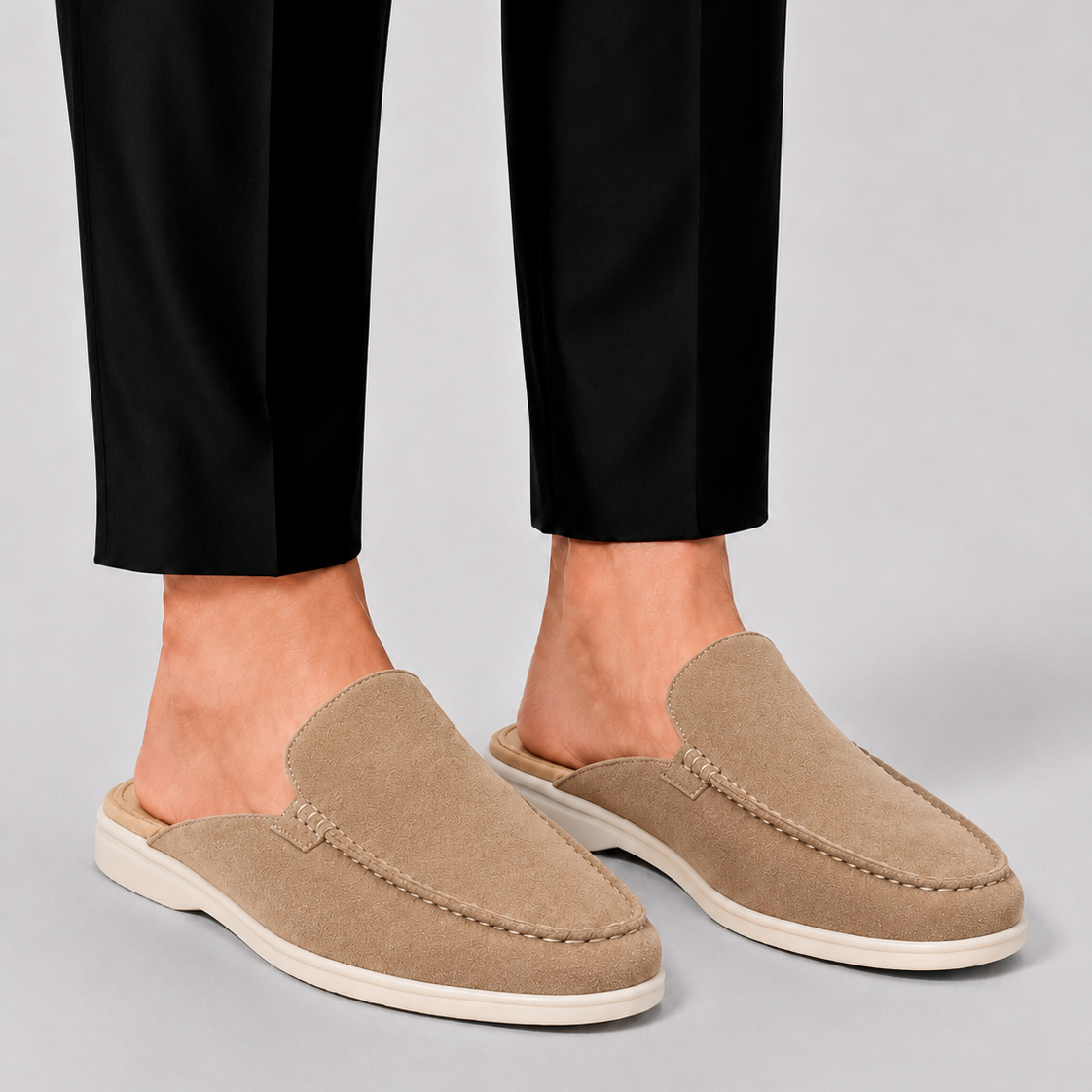 Lunelle | Heren Loafer Mule Open Hiel Moderne Elegantie