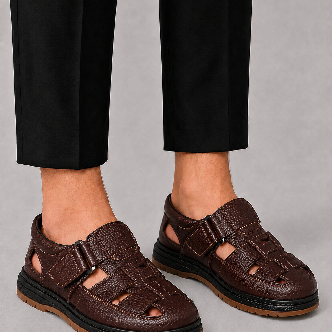 Lunelle | Heren Leren Sandalen Ademend Outdoor Comfort
