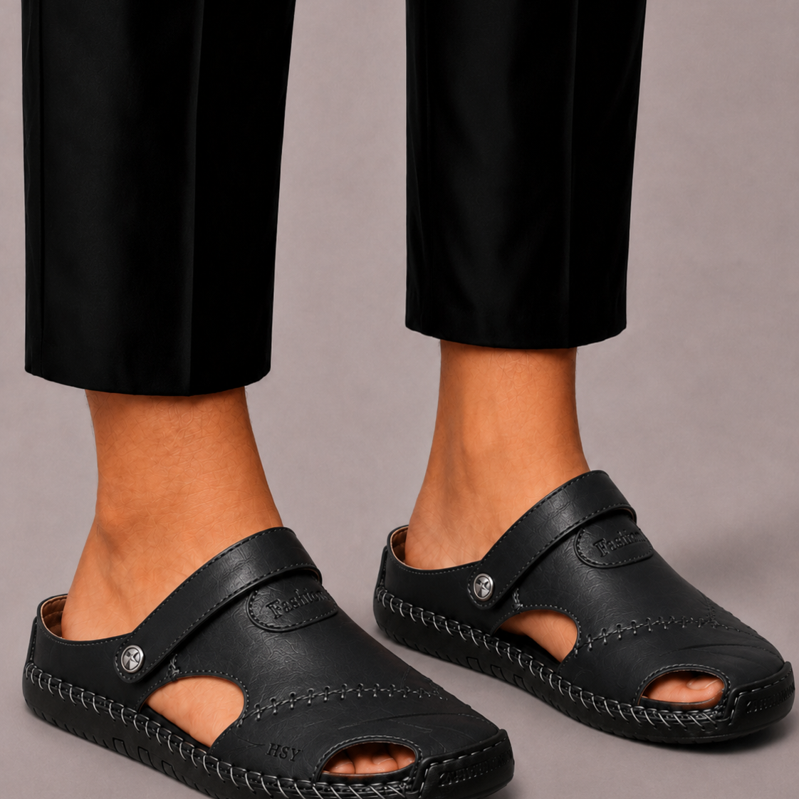 Lunelle | Heren Sandalen met Gesloten Neus en Verstelbare Band