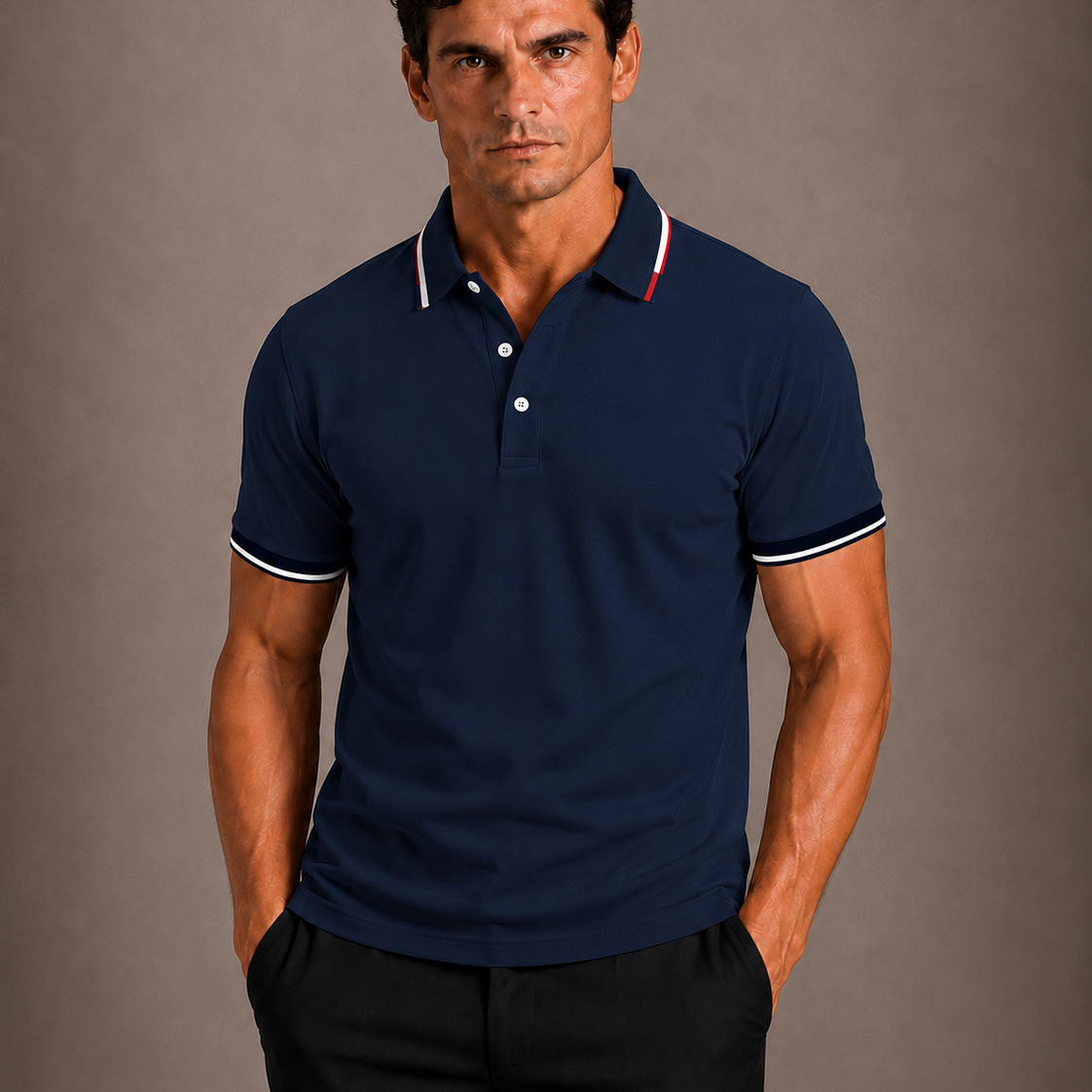 Lunelle | Heren Polo met Contrastdetails Tijdloze Casual Stijl