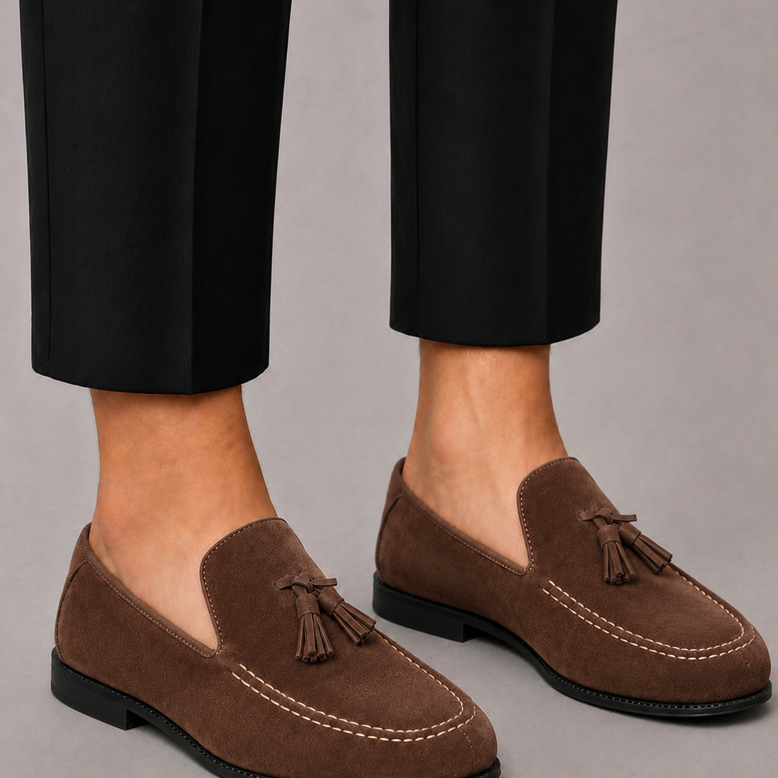 Lunelle | Heren Suède Mocassins met Kwastdetail