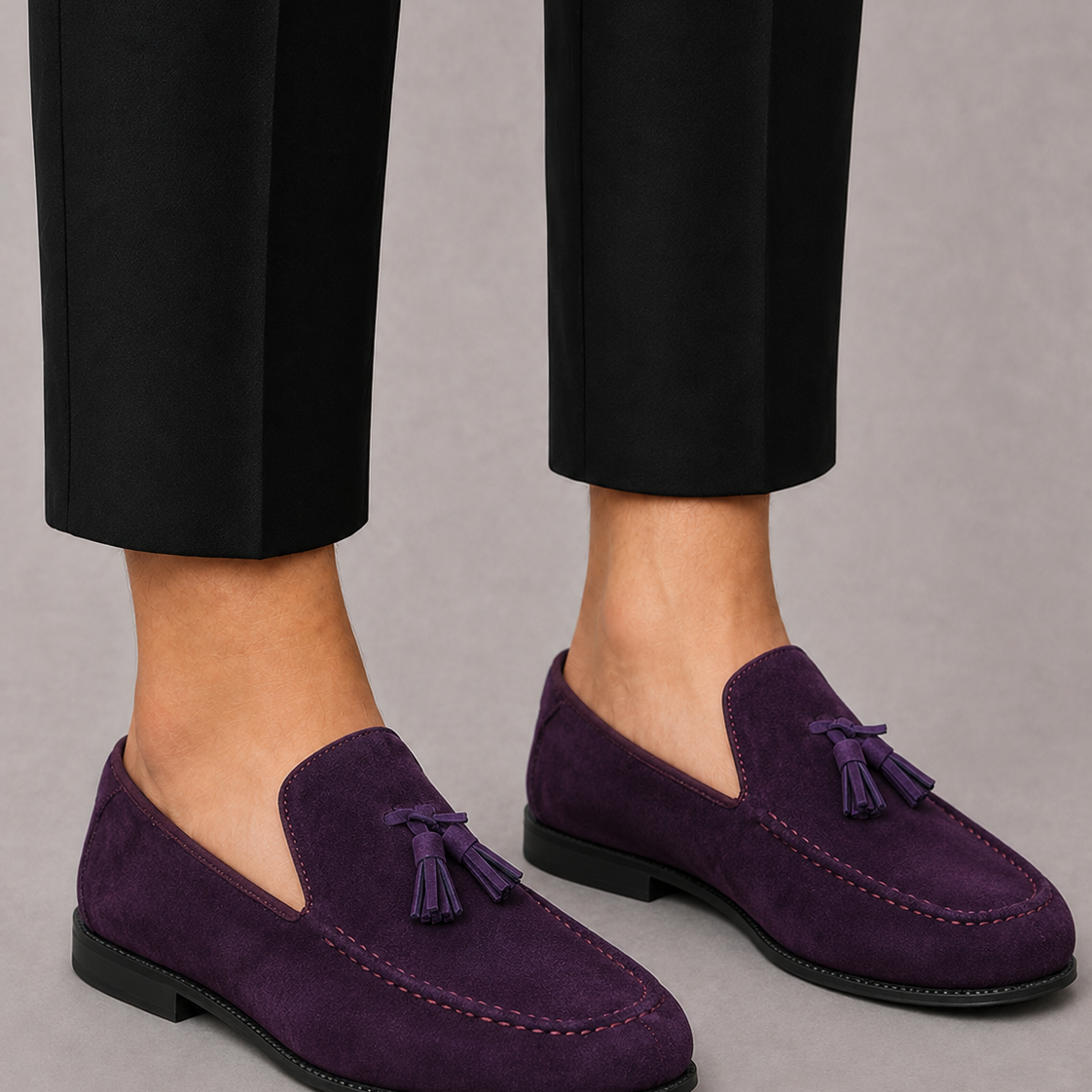 Lunelle | Heren Suède Mocassins met Kwastdetail