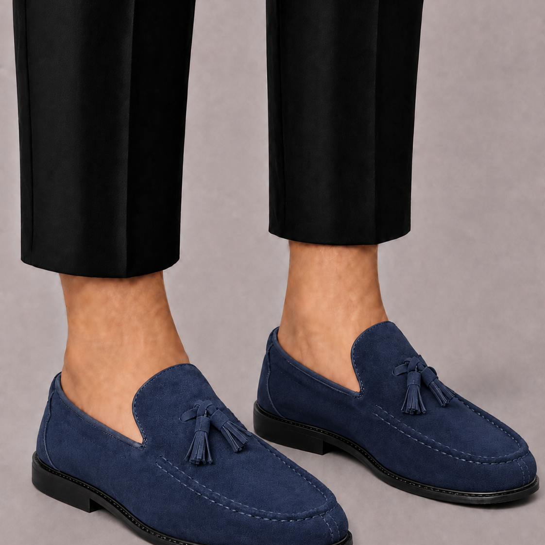 Lunelle | Heren Suède Mocassins met Kwastdetail