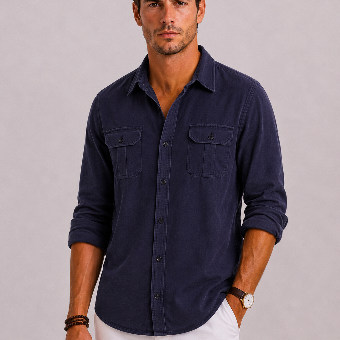 Lunelle | Heren Casual Overhemd met Borstzakken