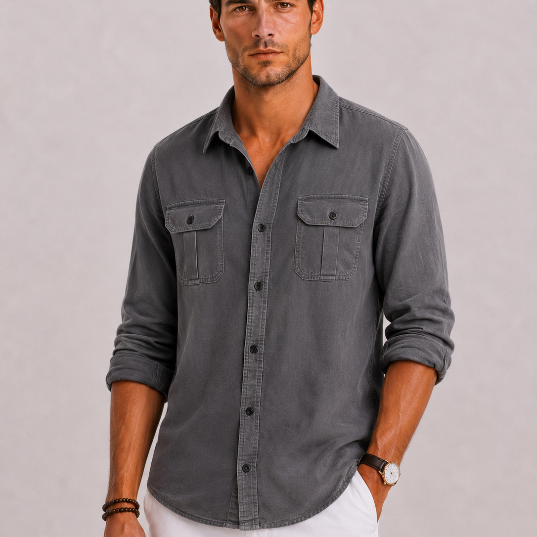 Lunelle | Heren Casual Overhemd met Borstzakken