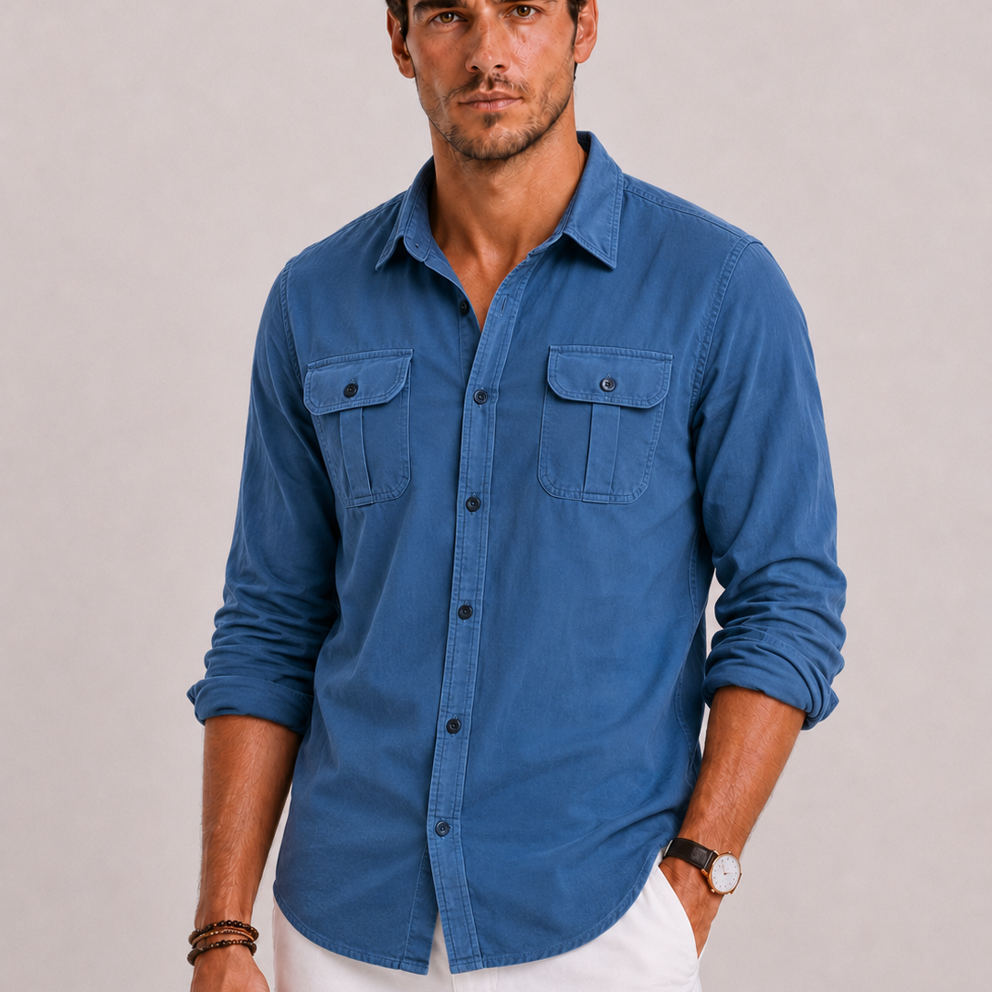Lunelle | Heren Casual Overhemd met Borstzakken