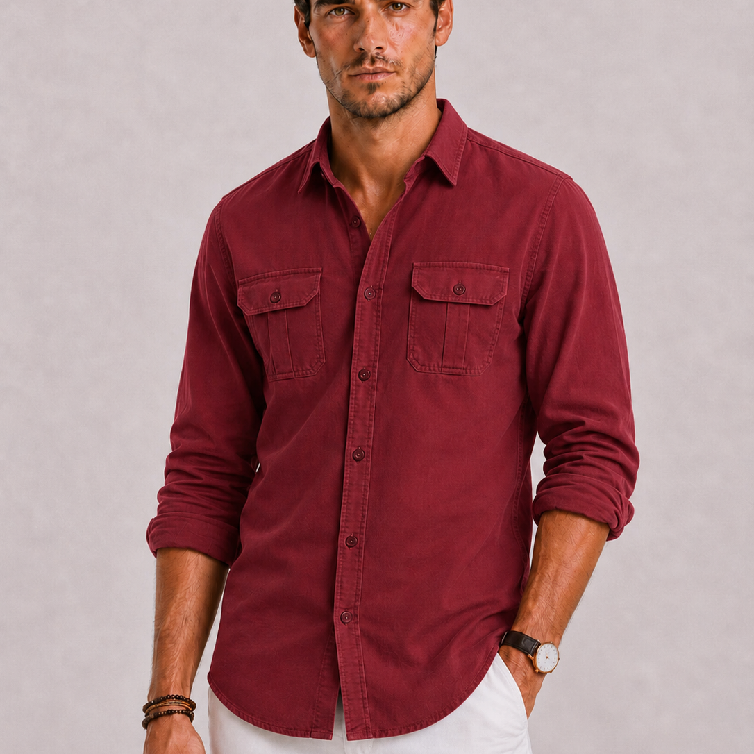 Lunelle | Heren Casual Overhemd met Borstzakken