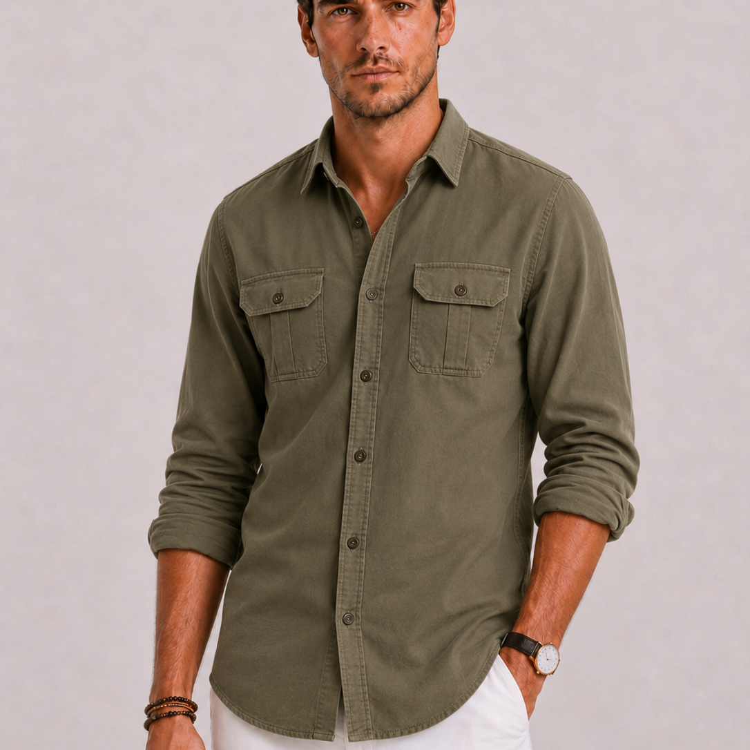 Lunelle | Heren Casual Overhemd met Borstzakken