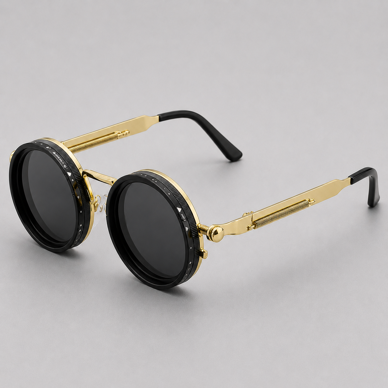 Lunelle | Ronde Zonnebril met Steampunk Design