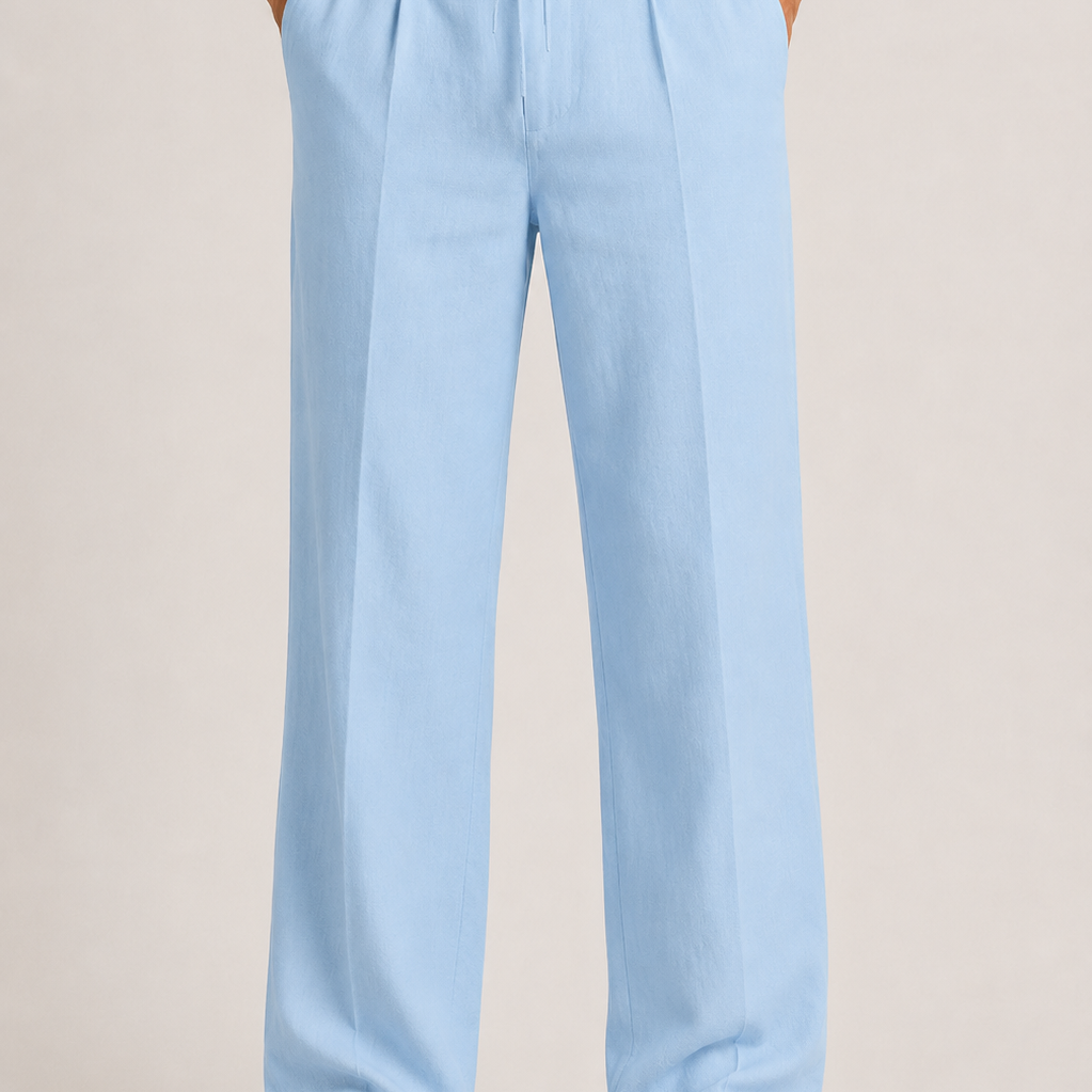 Lunelle | Heren Linnen Elegante Broek met Trekkoord
