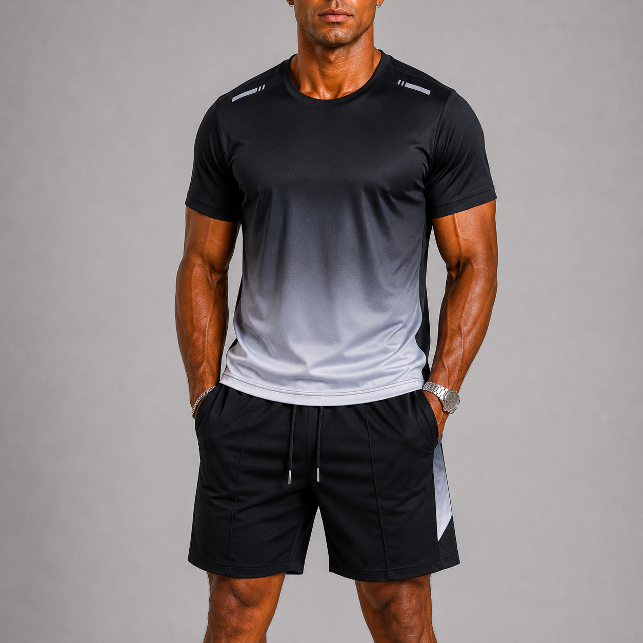 Lunelle | Heren Sportset Sneldrogend met Verloopprint