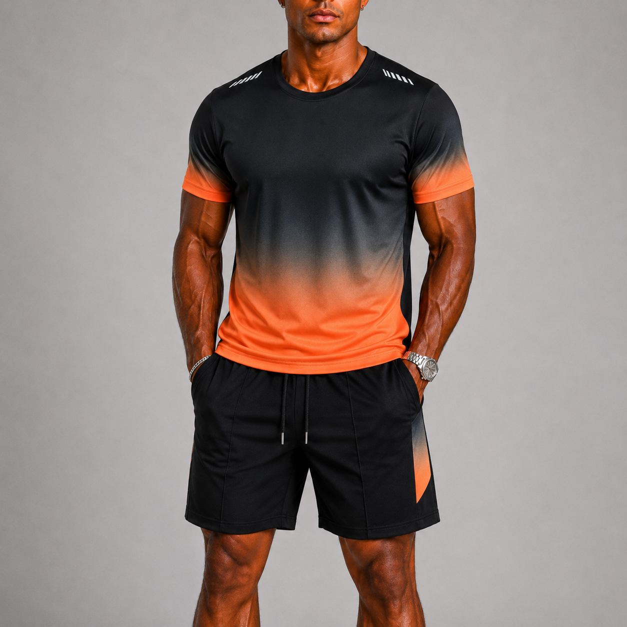 Lunelle | Heren Sportset Sneldrogend met Verloopprint