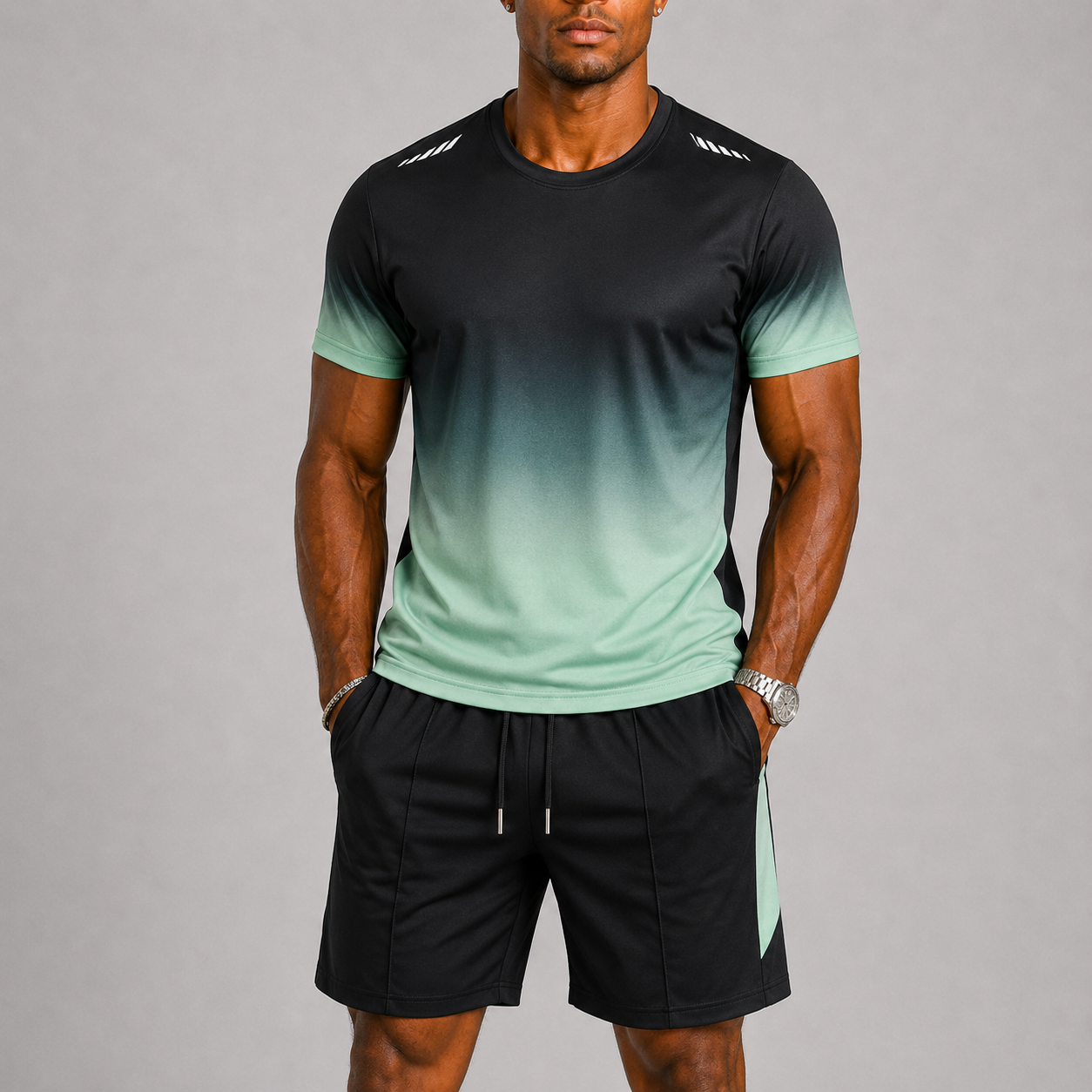 Lunelle | Heren Sportset Sneldrogend met Verloopprint