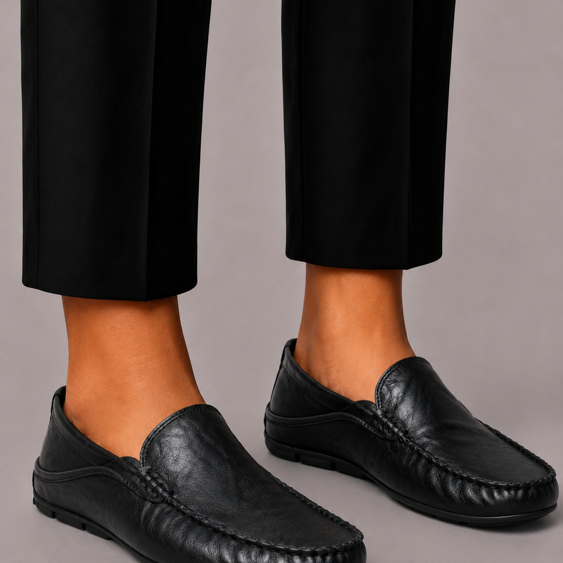 Lunelle | Heren Leren Loafers met Inklapbare Hiel