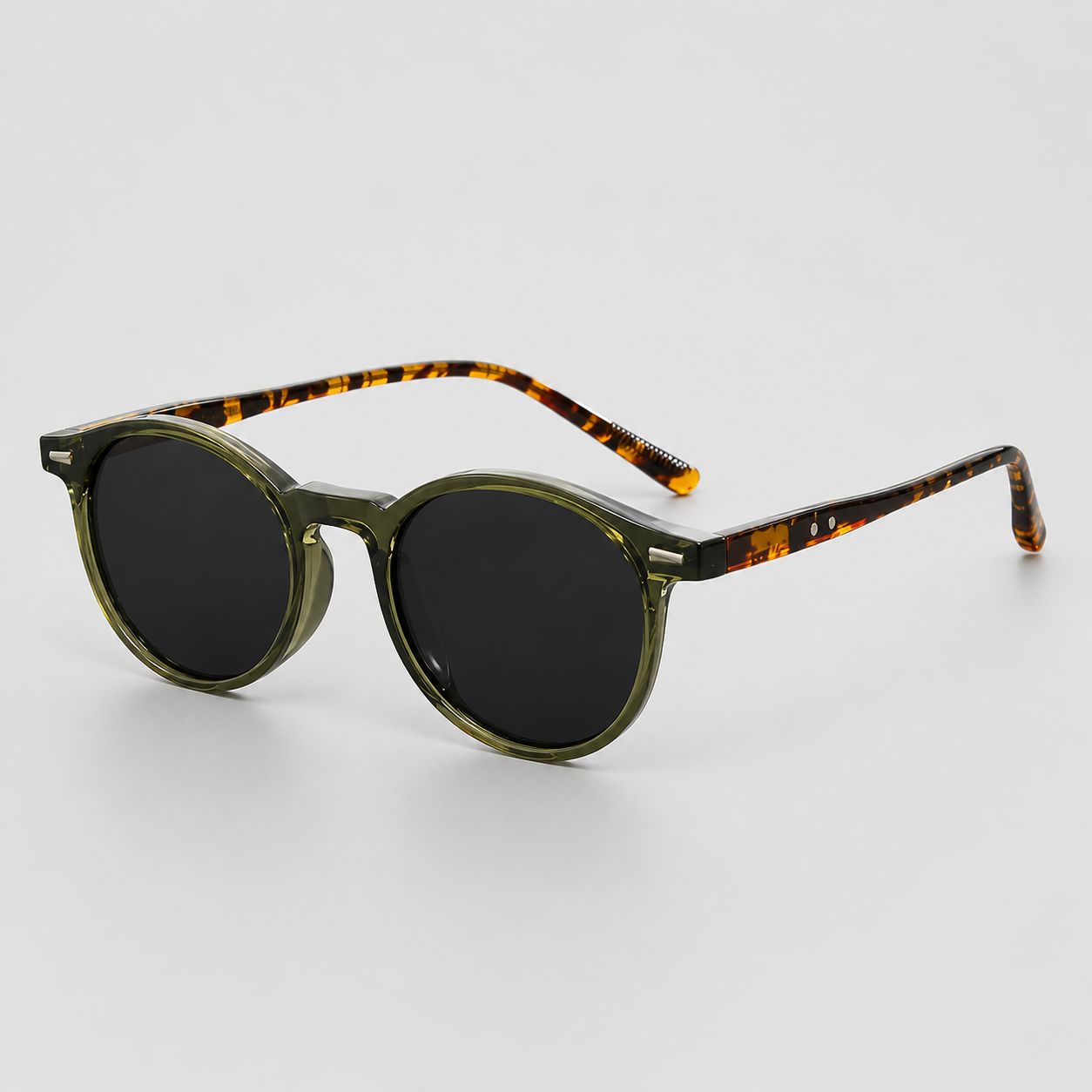 Lunelle | Heren Zonnebril Rond Frame Lichtgewicht Retro Stijl