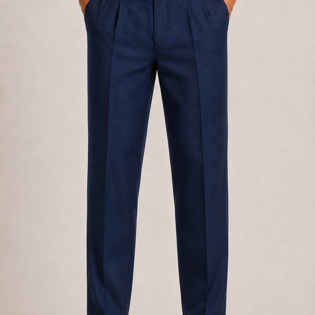 Lunelle | Heren Linnen Pantalon met Dubbele Plooi