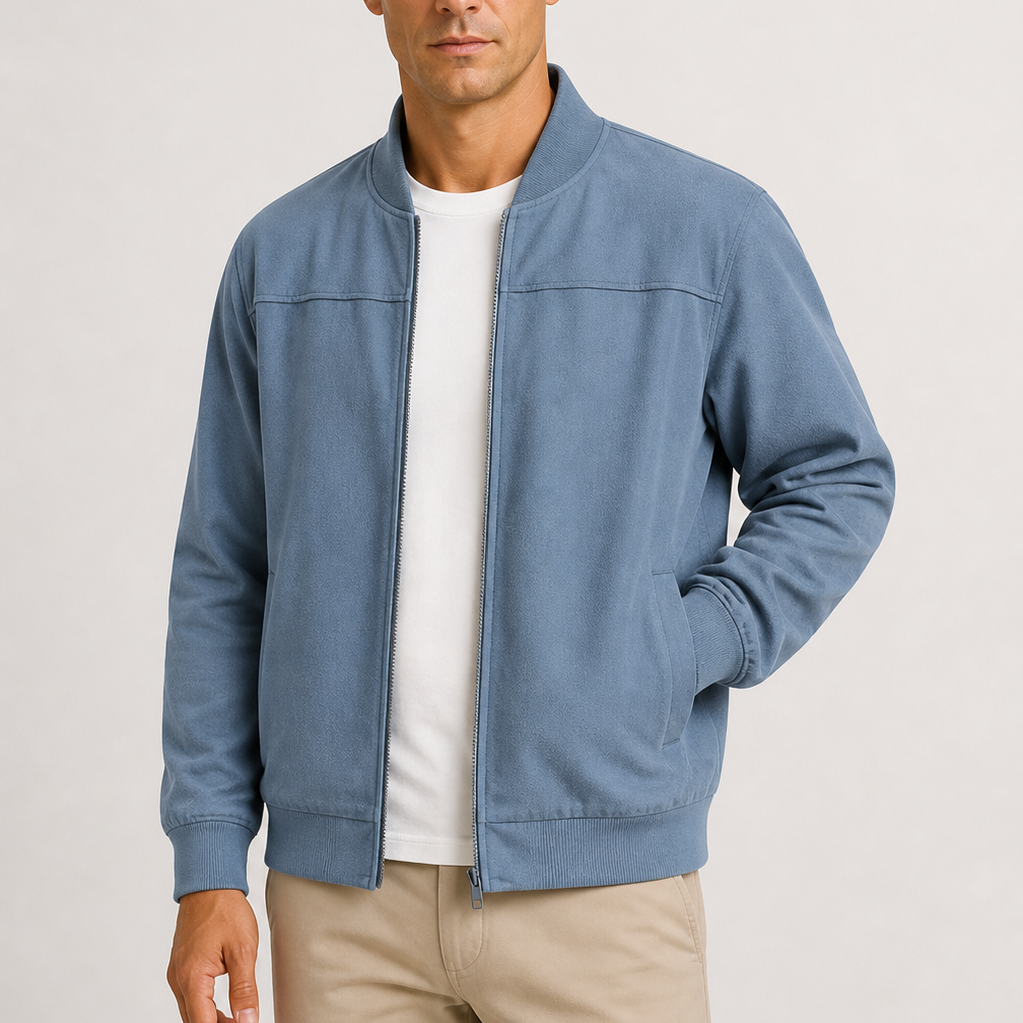 Lunelle | Heren Suède Bomberjack Slim-Fit Tijdloze Stijl