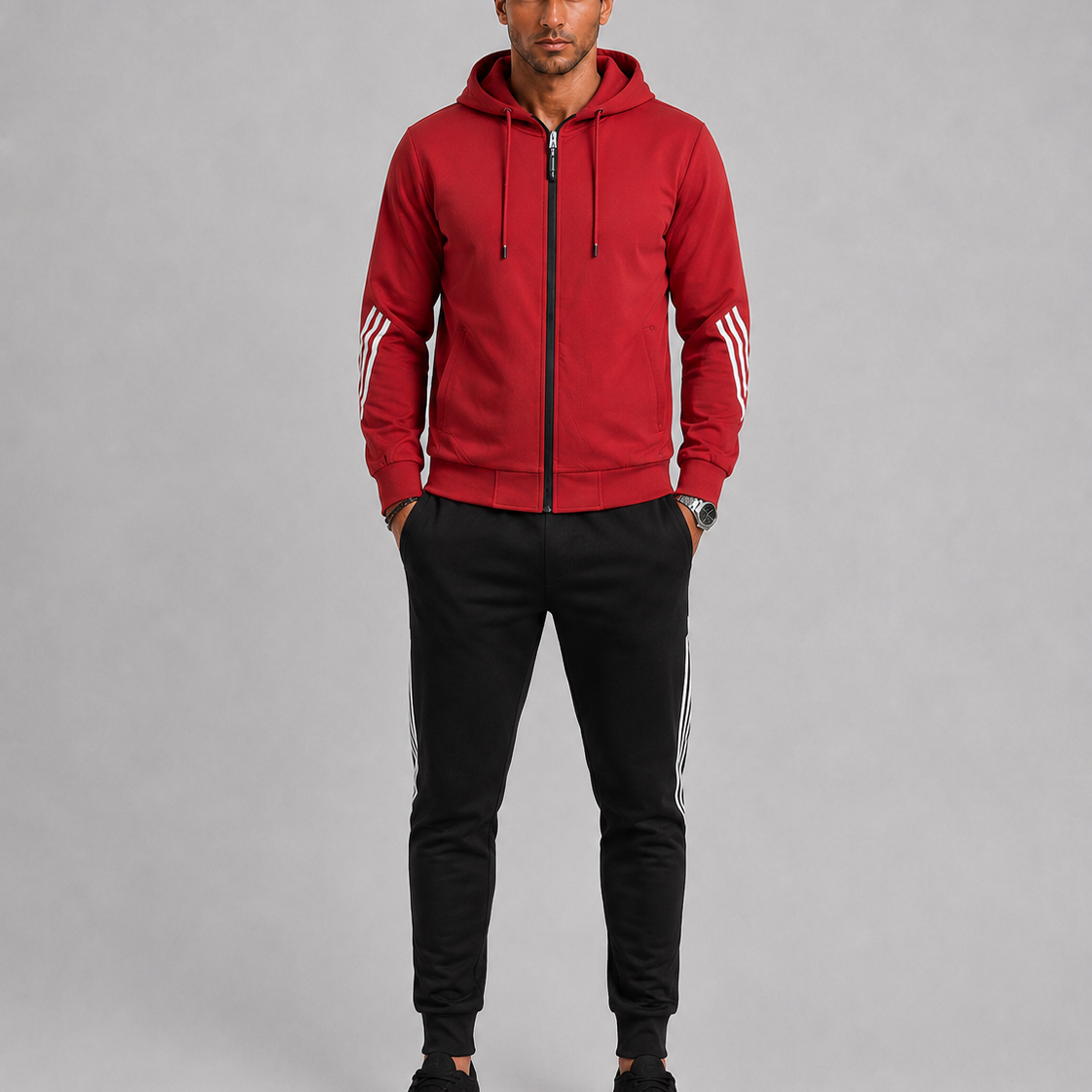 Lunelle | Men's Cotton Blend Zip-Up Tracksuit