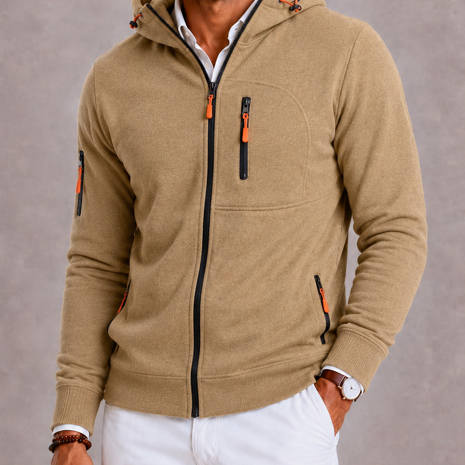Lunelle | Men's Hooded Wool Hoodie with Zipper
