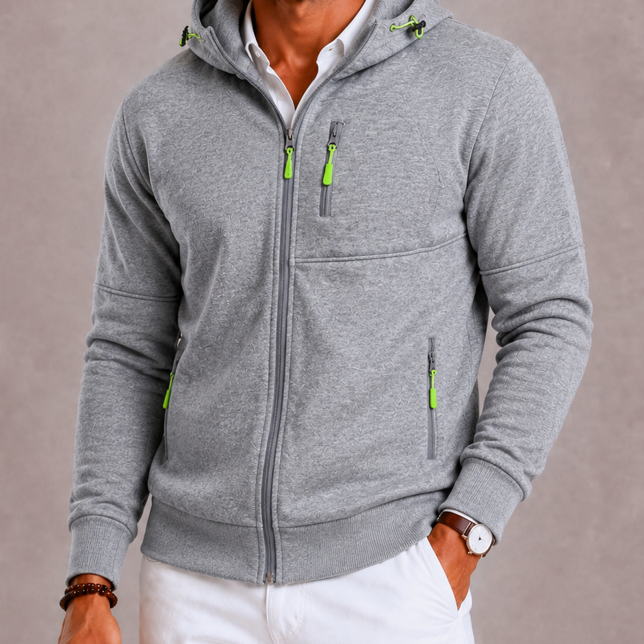 Lunelle | Men's Hooded Wool Hoodie with Zipper