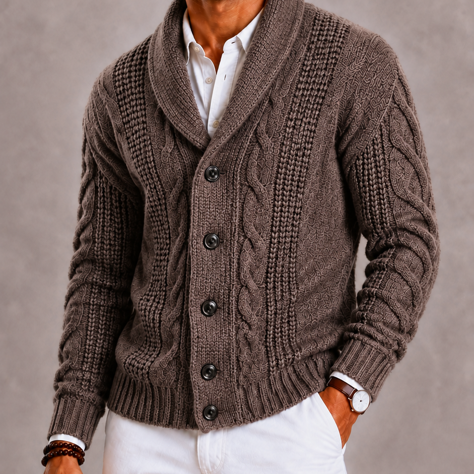 Lunelle | Men's Knitted Cardigan with Warm Texture and Timeless Style
