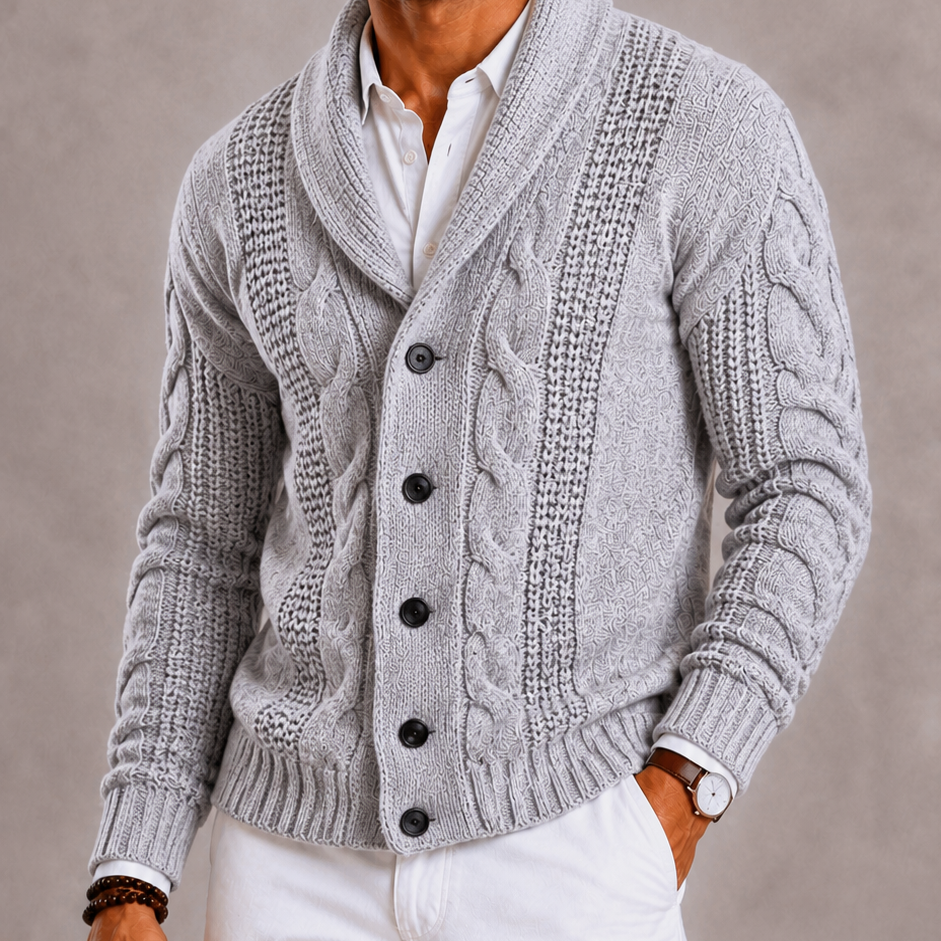 Lunelle | Men's Knitted Cardigan with Warm Texture and Timeless Style