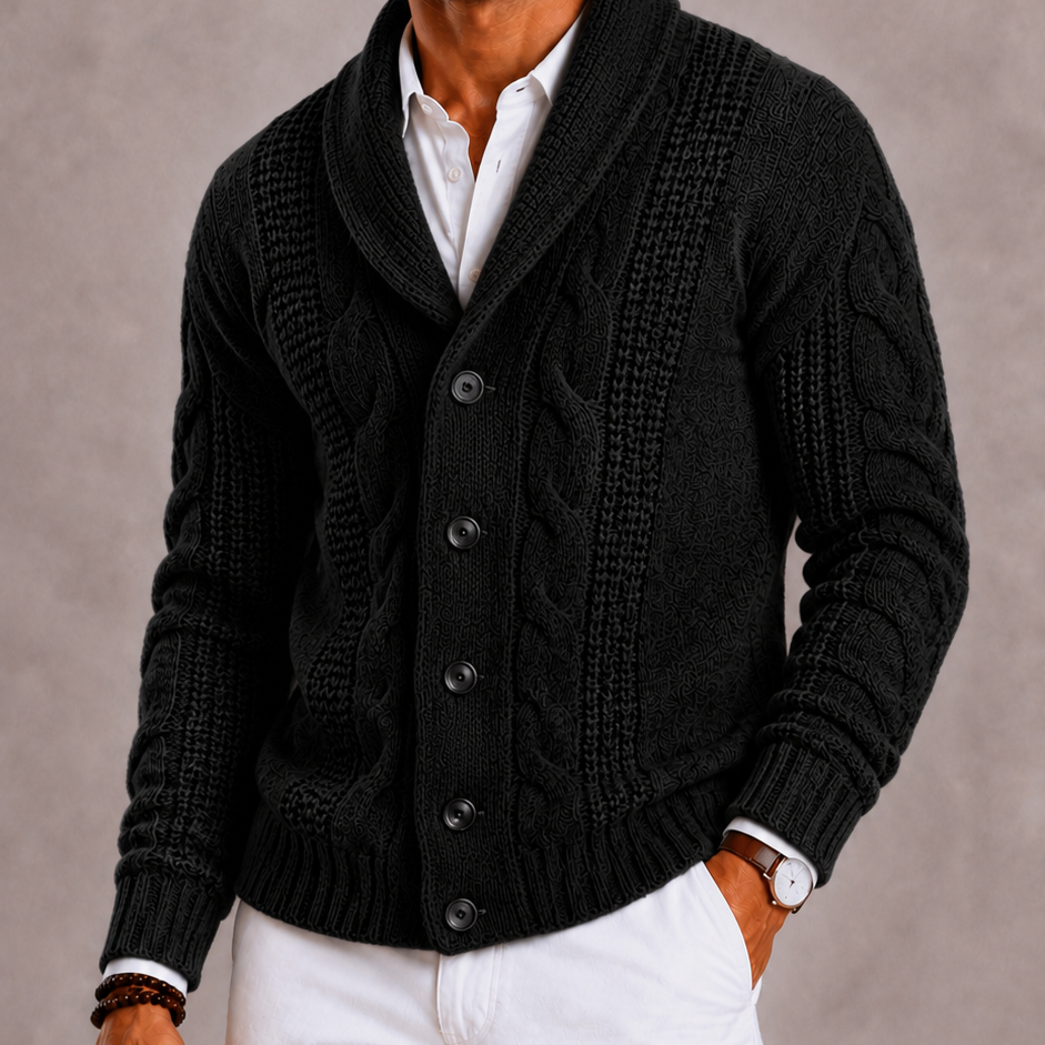 Lunelle | Men's Knitted Cardigan with Warm Texture and Timeless Style