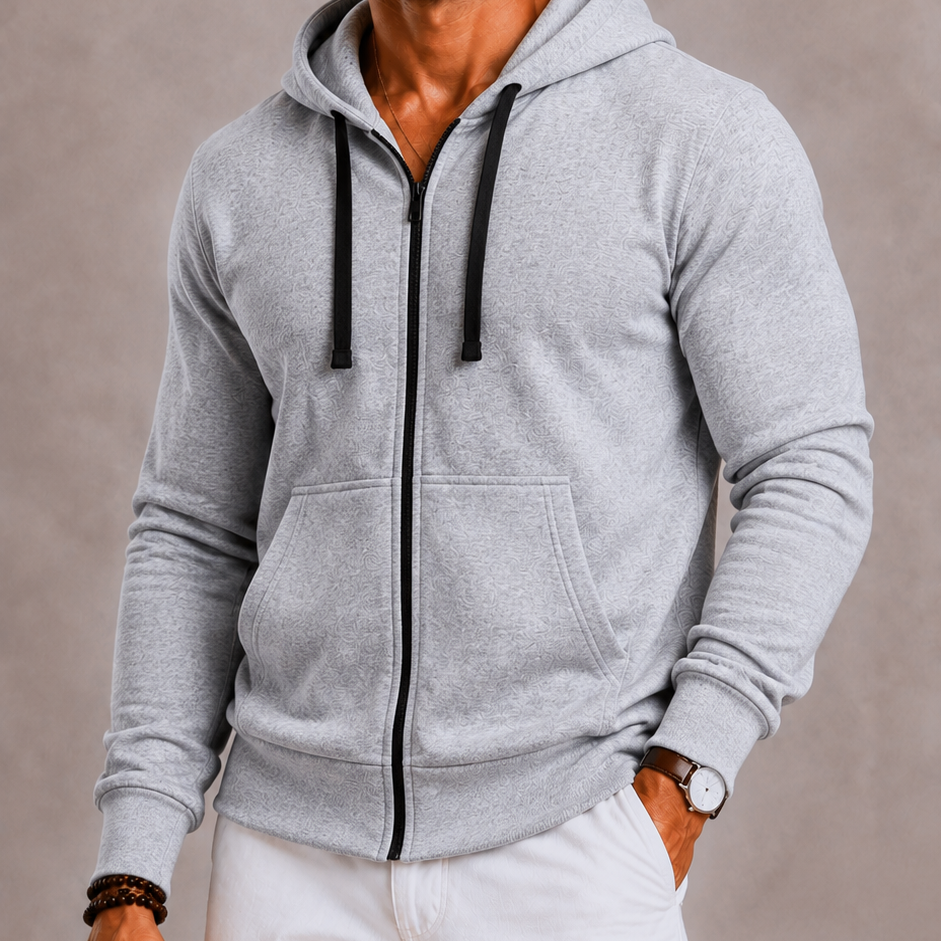 Lunelle | Men's Fleece Hoodie with Windproof Zipper